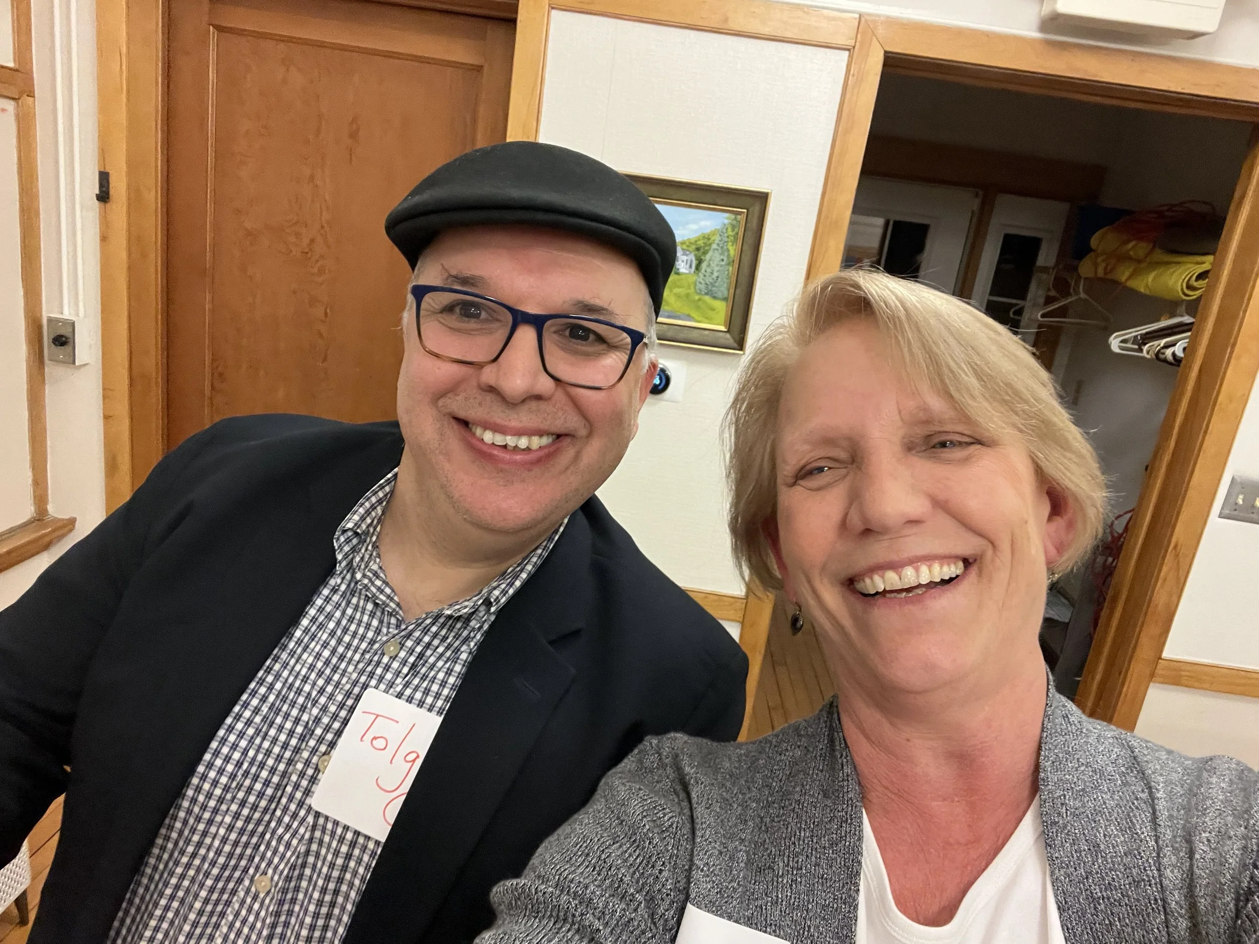 Tolga Misirli, TASMN Director, and Rev. Laura at the Iftar Dinner Hosted by the Turkish American Society of MN,  April 8, 2024
