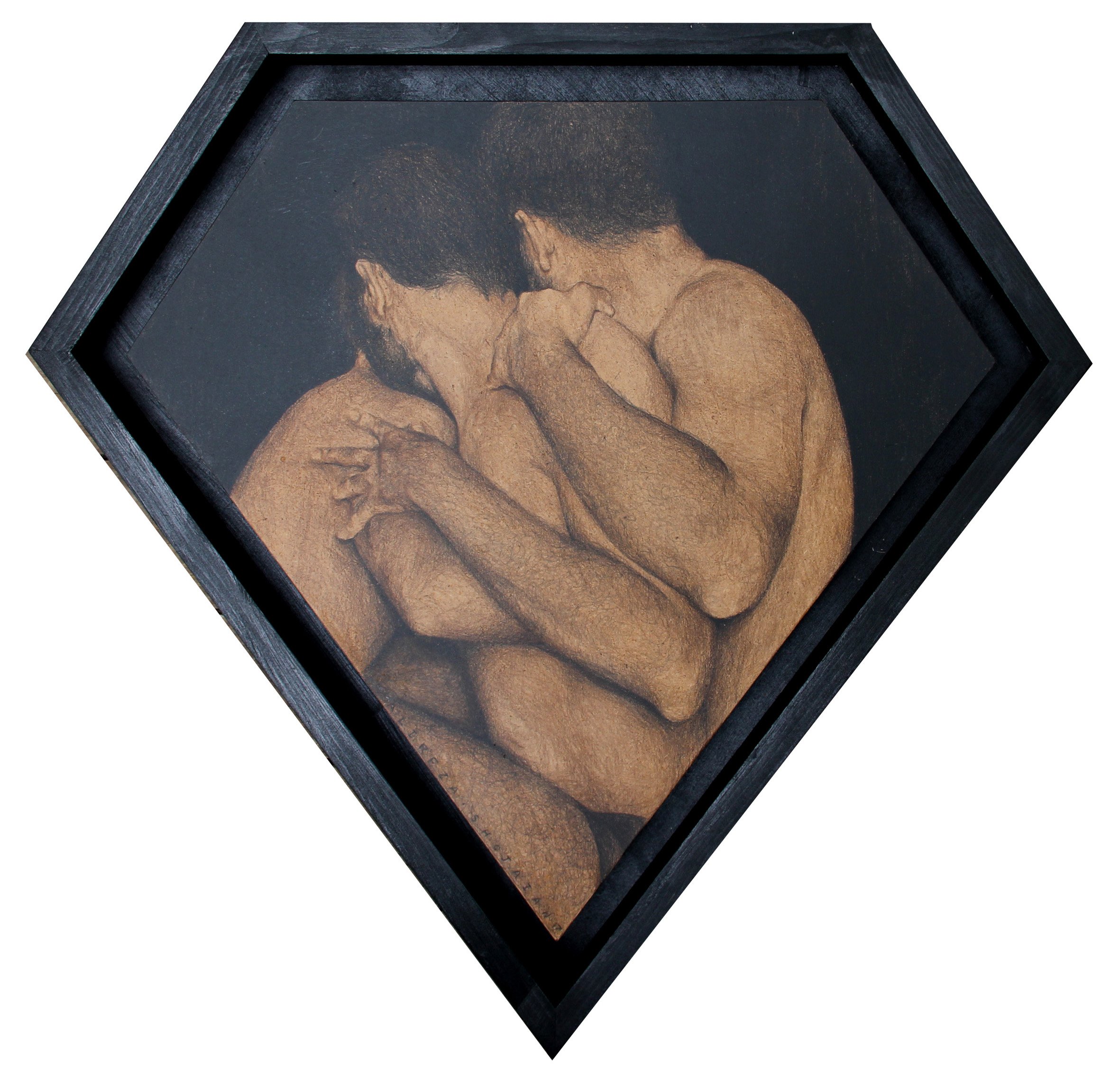 Acrylic and Color Pencil on Wood 48 x 48 cm