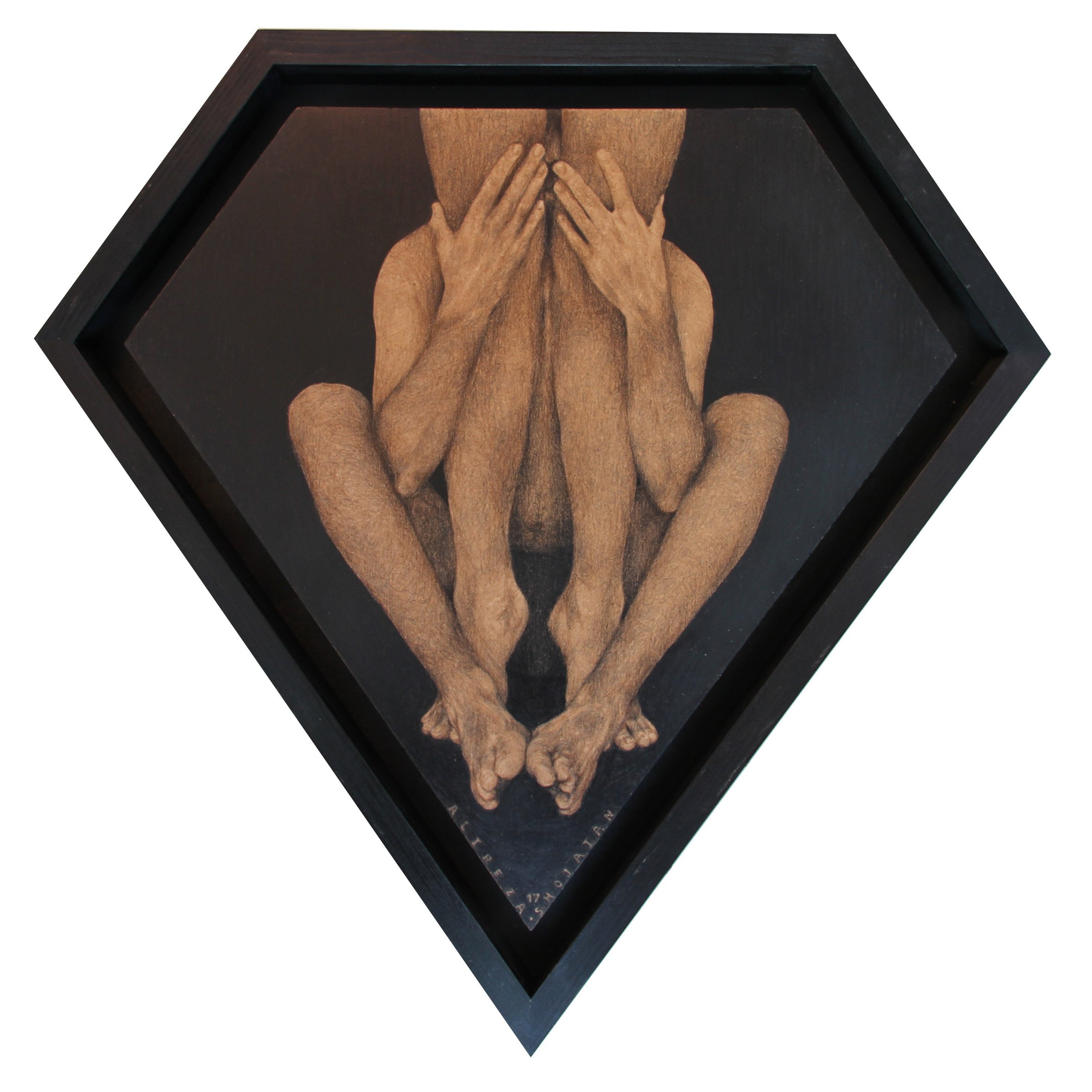 Acrylic and Color Pencil on Wood 48 x 48 cm