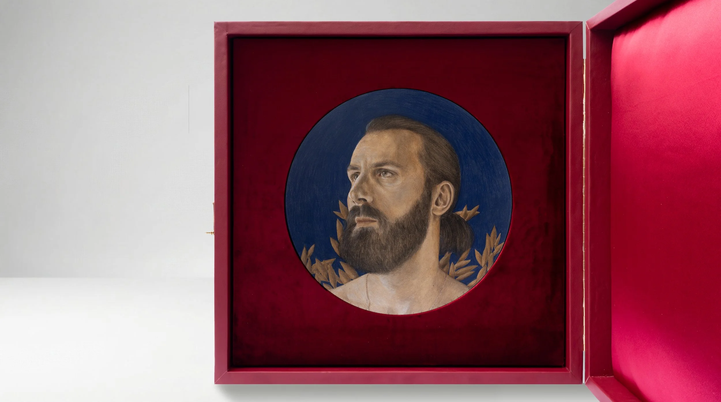 LES HOMMES ORDINAIRES (Hugo II) Acrylic & Color Pencil on wood - Wood and Textile 75 x 75 x 14 cm - 2026