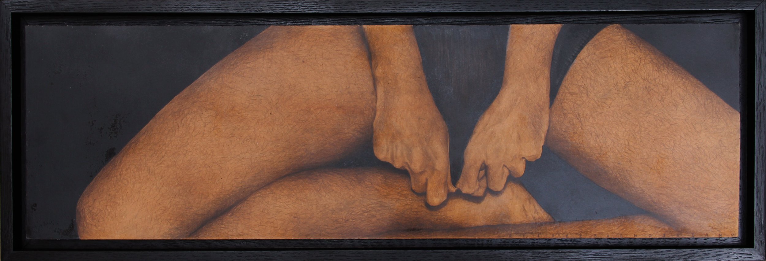 Acrylic and Color Pencil on Wood 30 x 100 cm