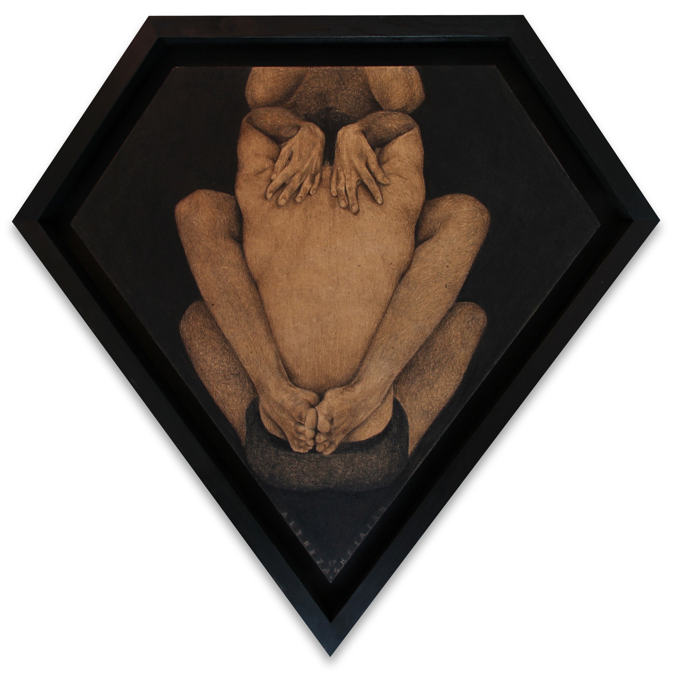 Acrylic and Color Pencil on Wood 48 x 48 cm