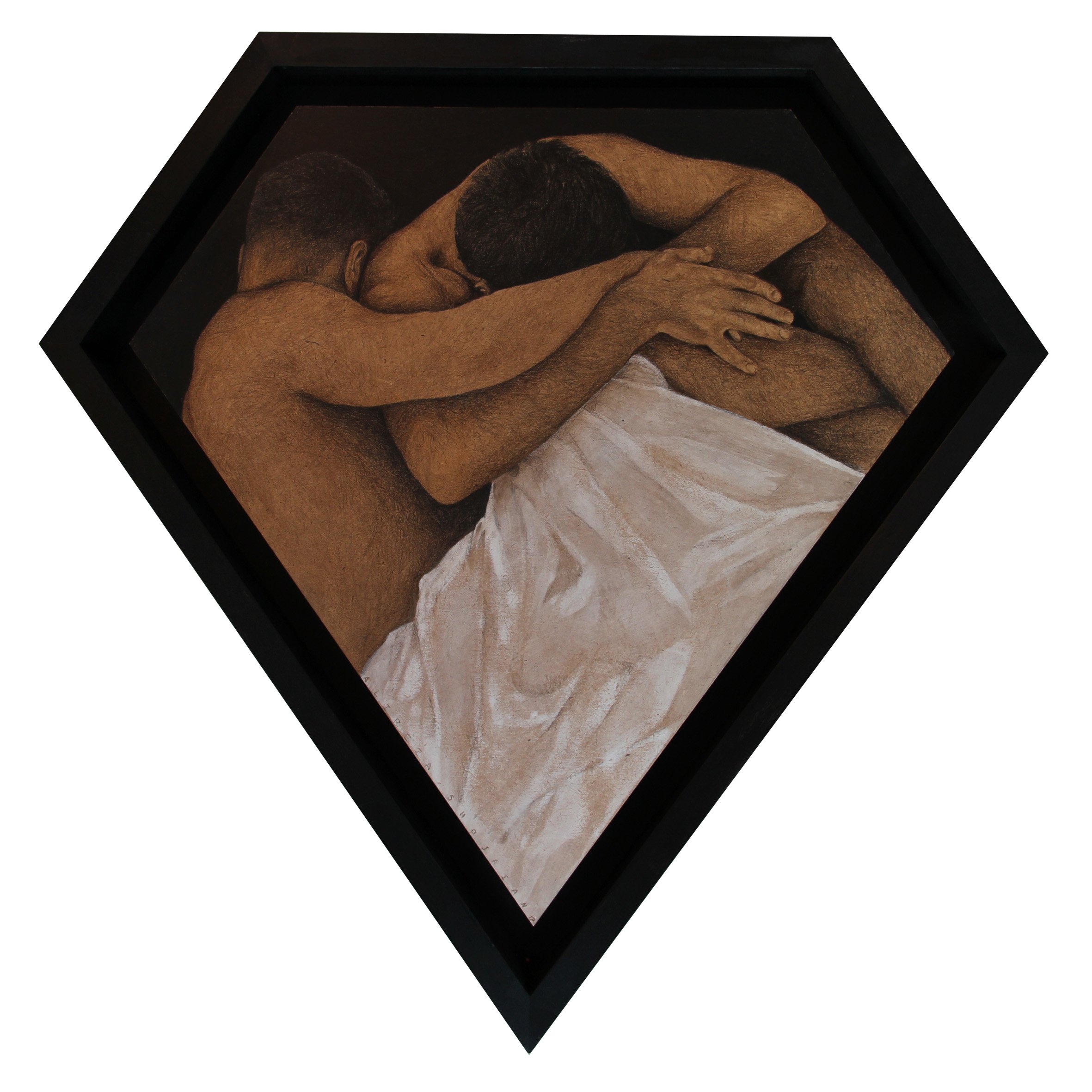 Acrylic and Color Pencil on Wood 48 x 48 cm