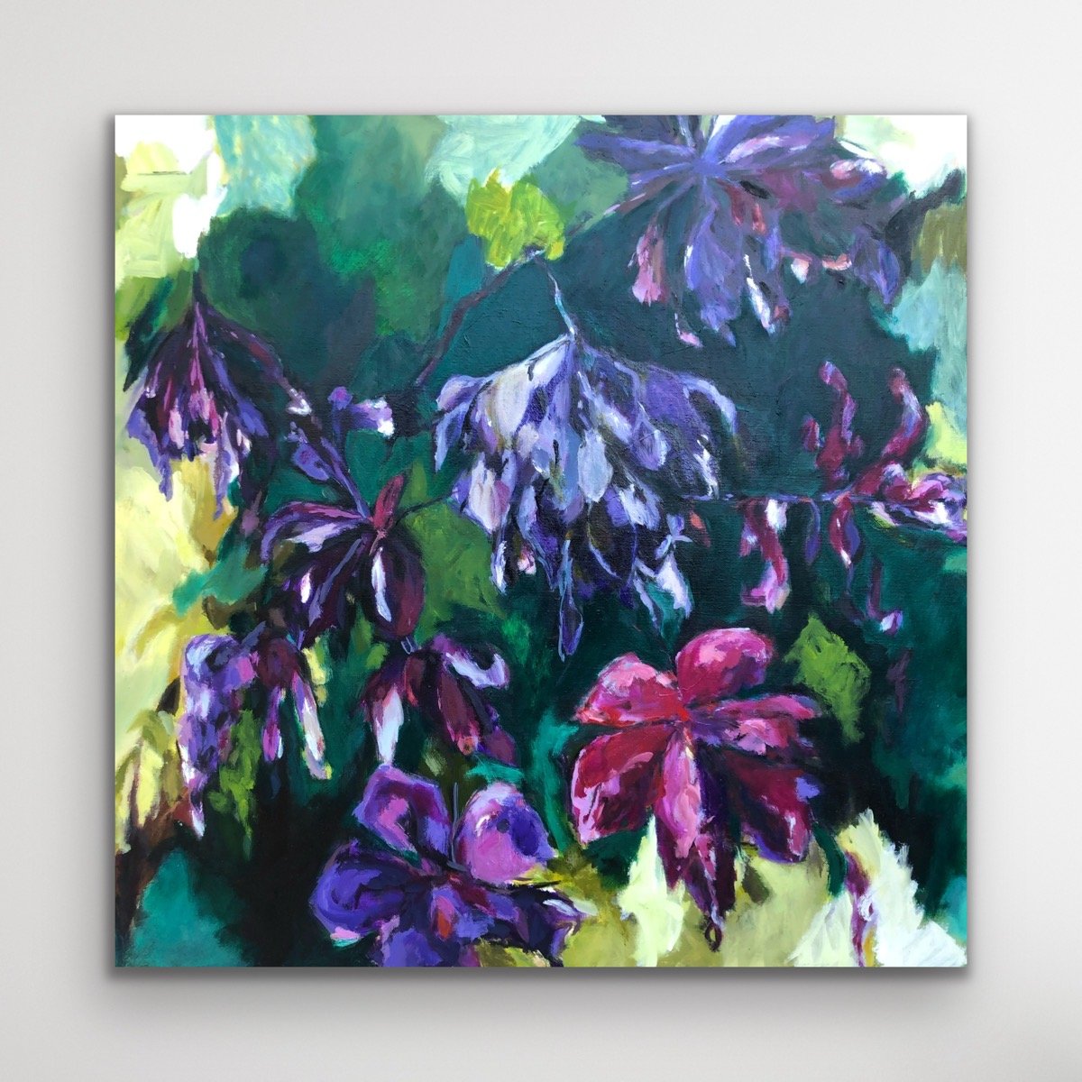 Wild Tibouchina, 100 x 100cm