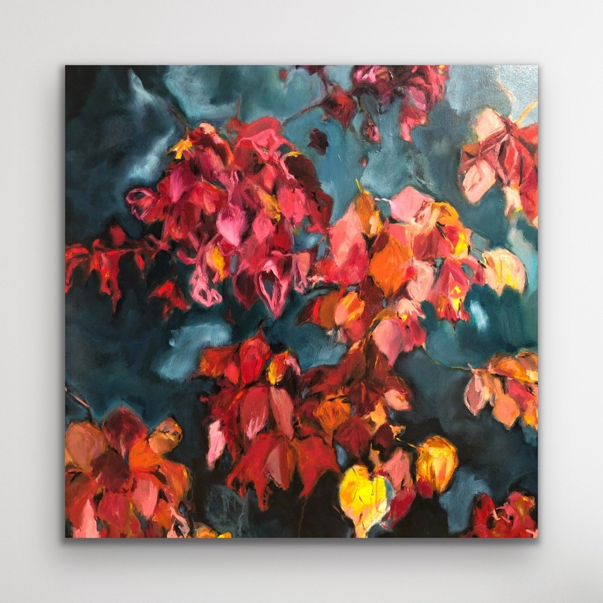 Wild Bougainvillea III, 100 x 100cm