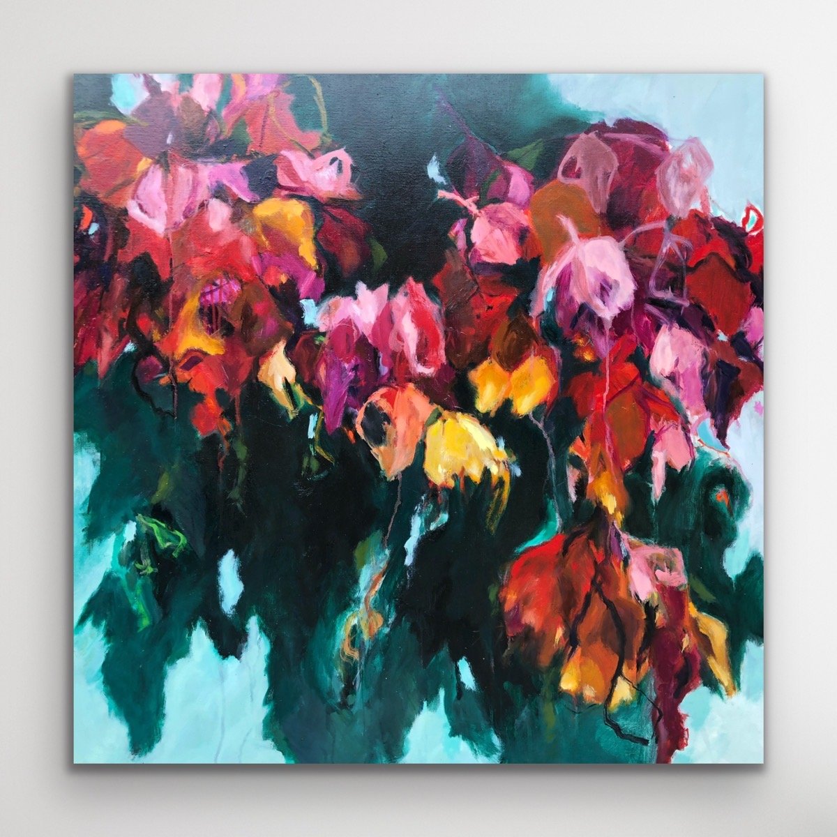 Wild Bougainvillea, 100 x 100cm