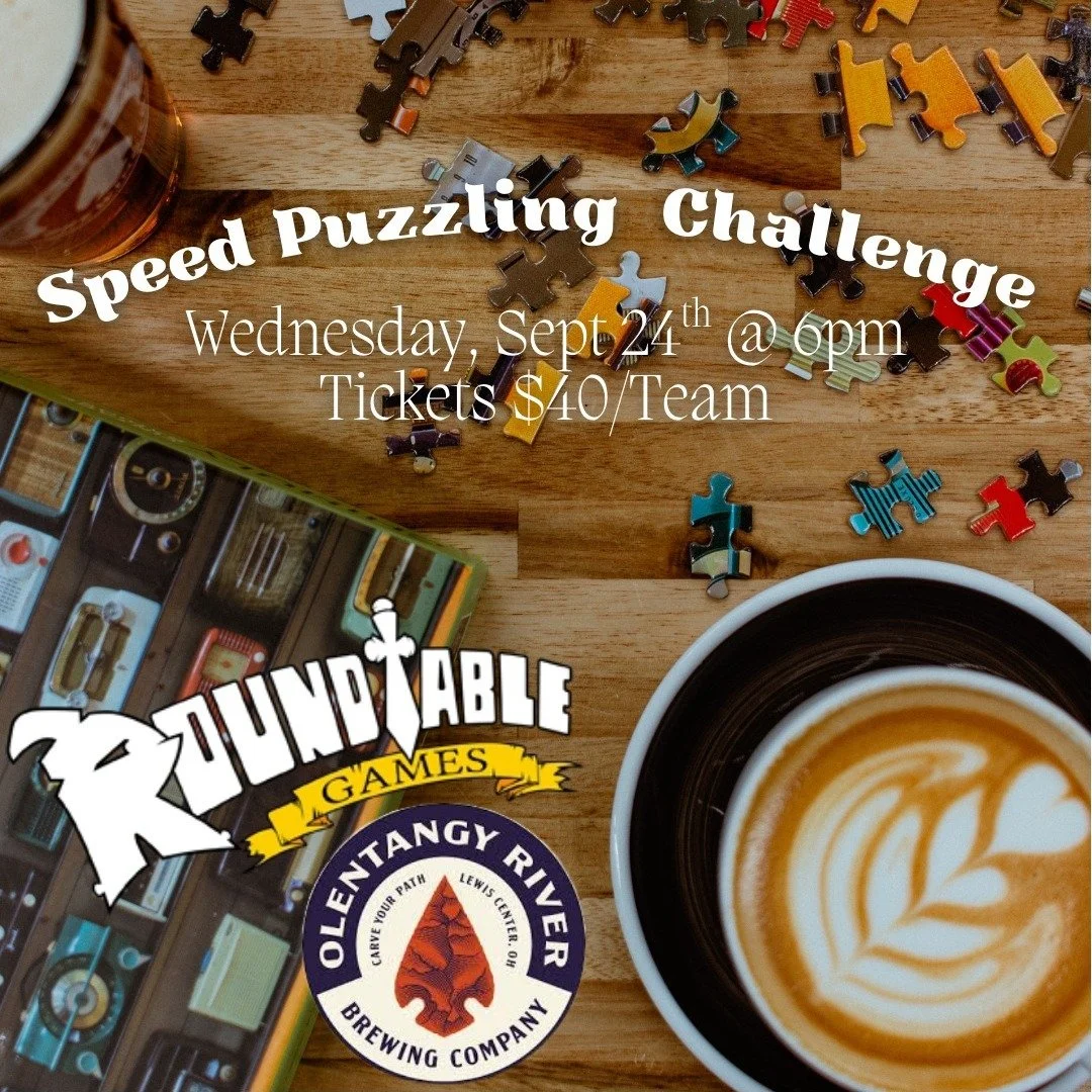 Join us on Wednesday, September 24th at 6PM for yet another Speed Puzzle Night! Our friends at @round.table.games cranked up the heat with this one; this 500-piece puzzle will be a challenge for even the most experienced teams! To ease the pain, we w
