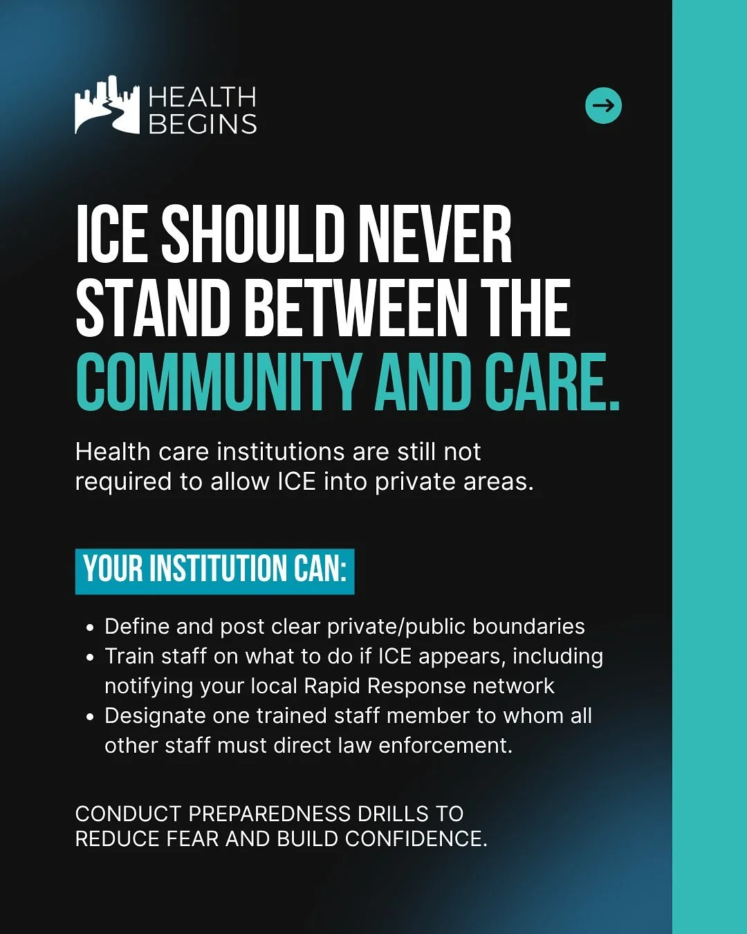 Values don&rsquo;t change with policy shifts &ndash; Health care is for everyone. As healthcare institutions navigate changing federal requirements, we can still take meaningful steps to support and serve our immigrant communities. Check out these ca