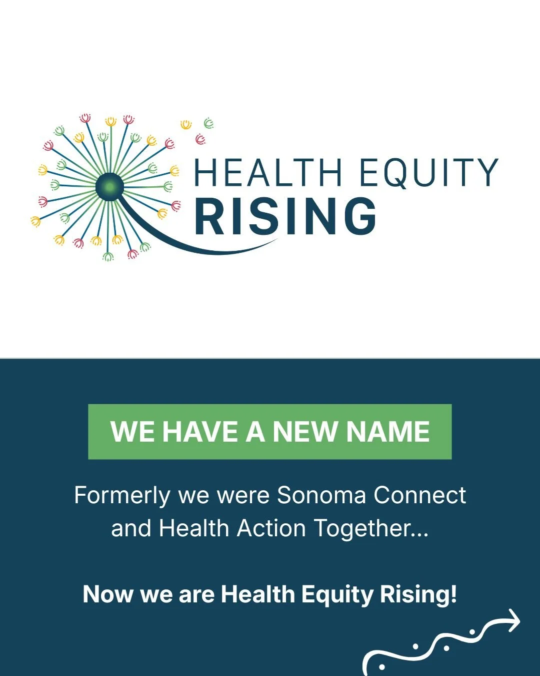 Formerly we were Sonoma Connect and Health Action Together and now we are Health Equity Rising!
