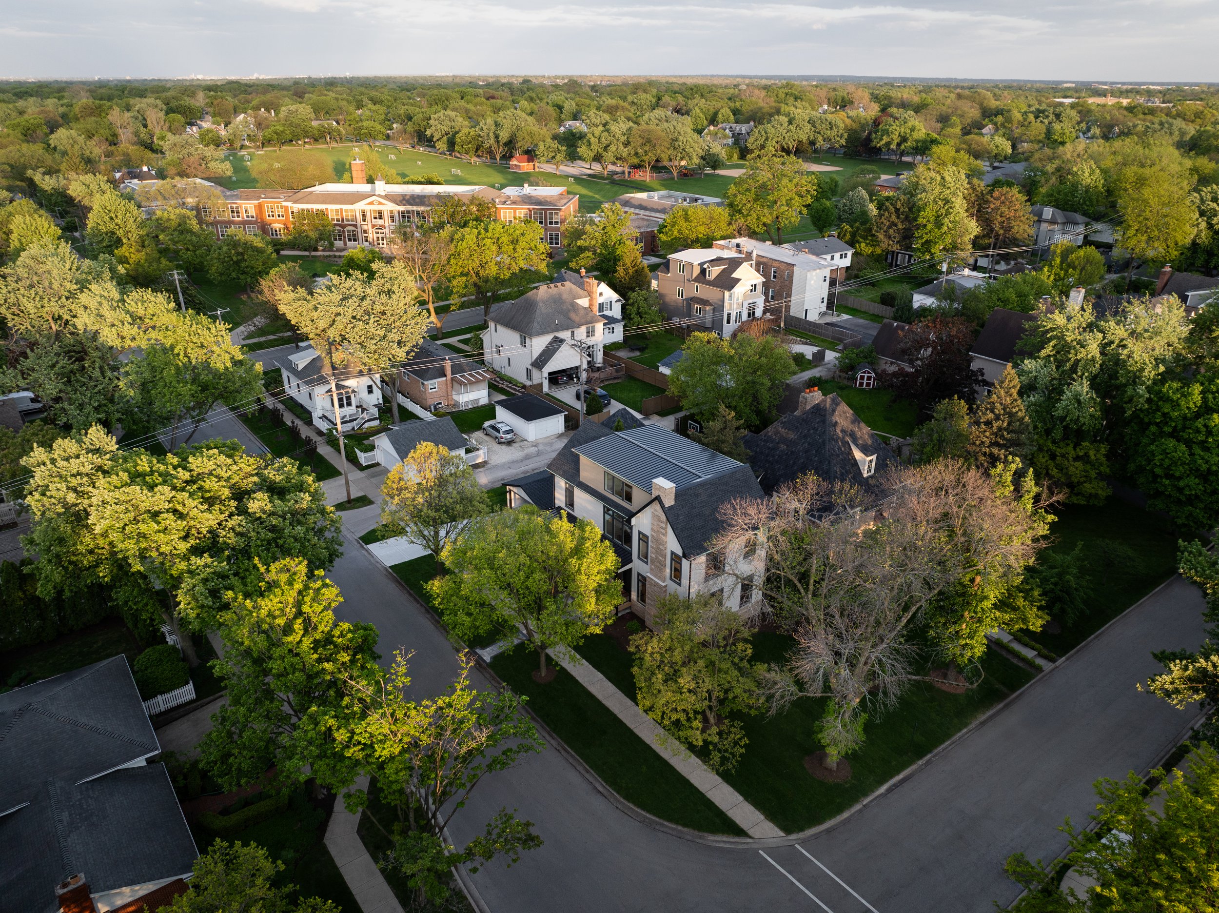 A custom built home in the heart of Hinsdale, one block from Madison Elementary School and a four block walk to Hinsdale Central High School.