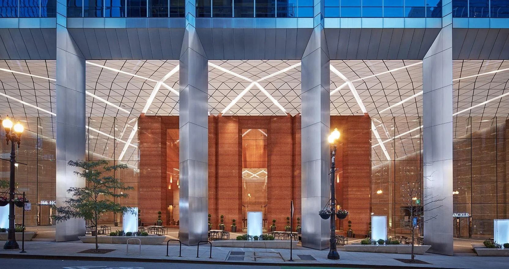 155 North Wacker Chicago VS1-G glass fin renovation project