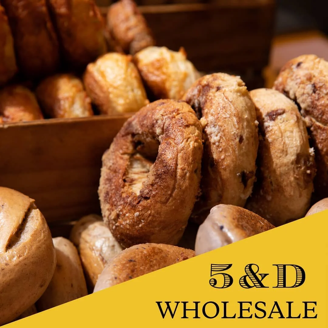 Are you in foodservice, own a caf&eacute; or independent grocer and looking for some authentic and high quality bagels to put on your menu?
.
Our bagels are available for wholesale orders. Contact our friendly team for more information.
Email: fivean