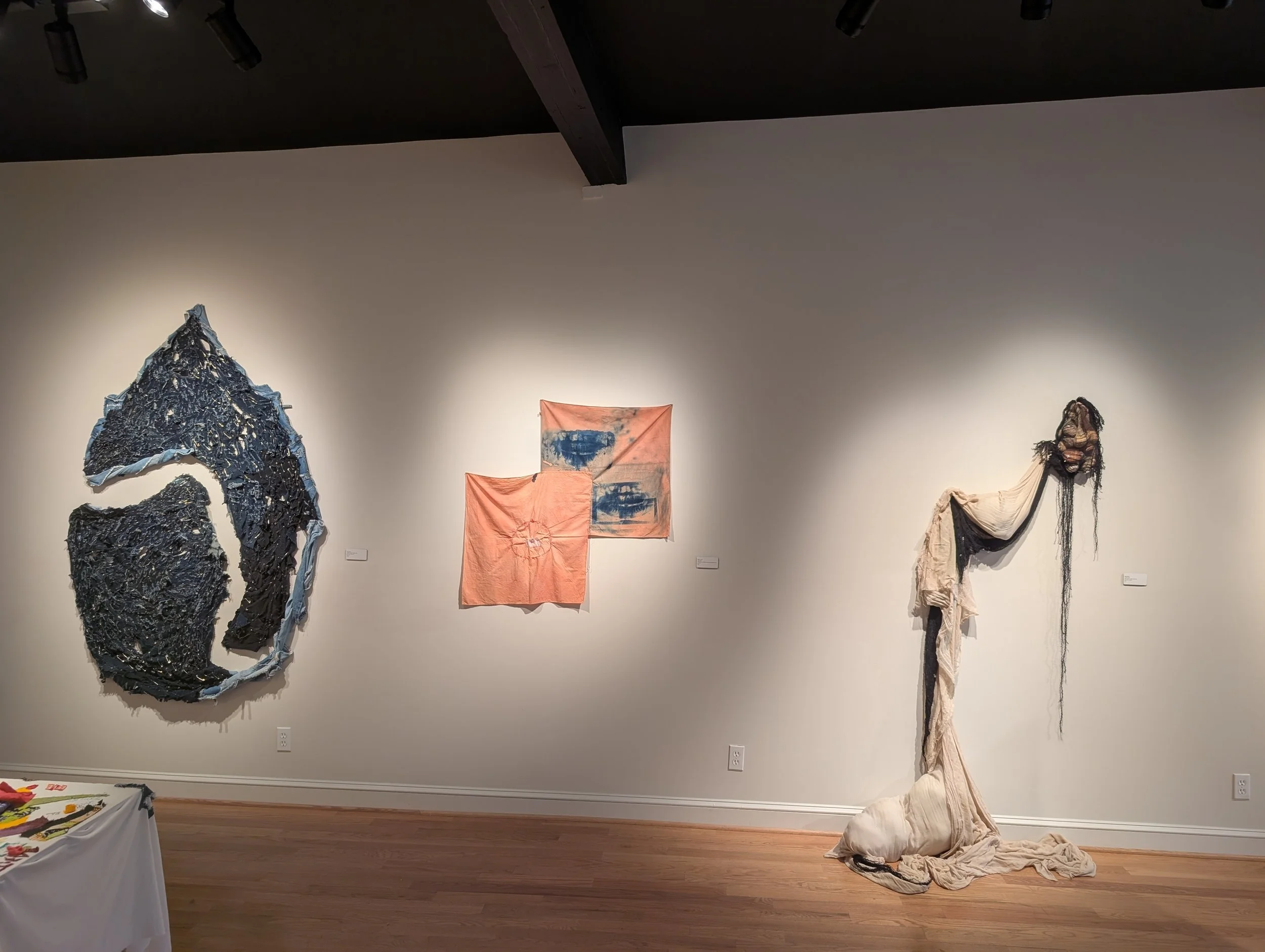 "I Want my Body toVibrate" by Miss Grace David (left)
"Relief" by Fatima Janneh (middle)
"Untitled" by Milan Warner (right)