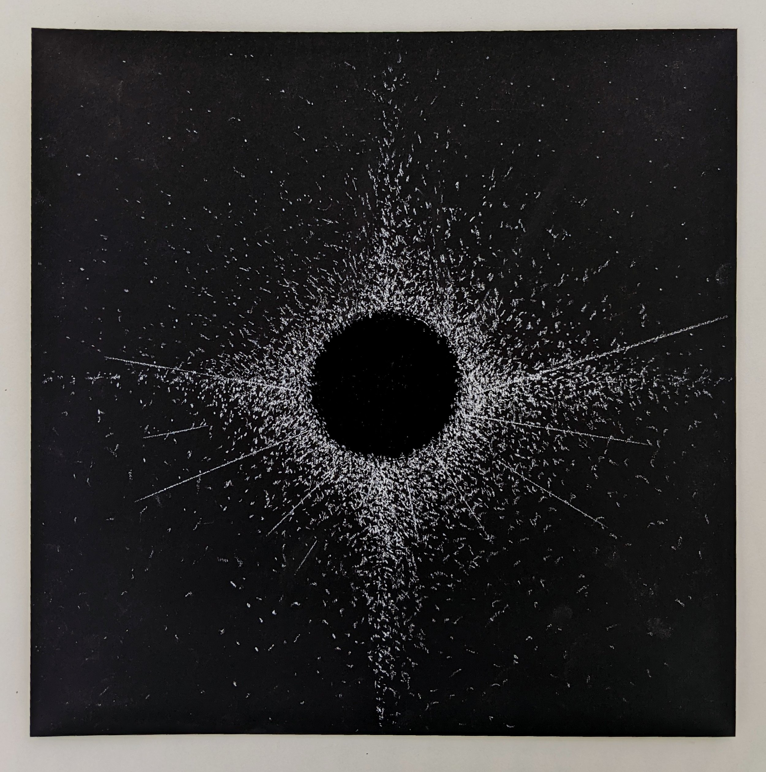 untitled (shadow of heaven), 2021
charcoal and acrylic on paper
8" x 8"
