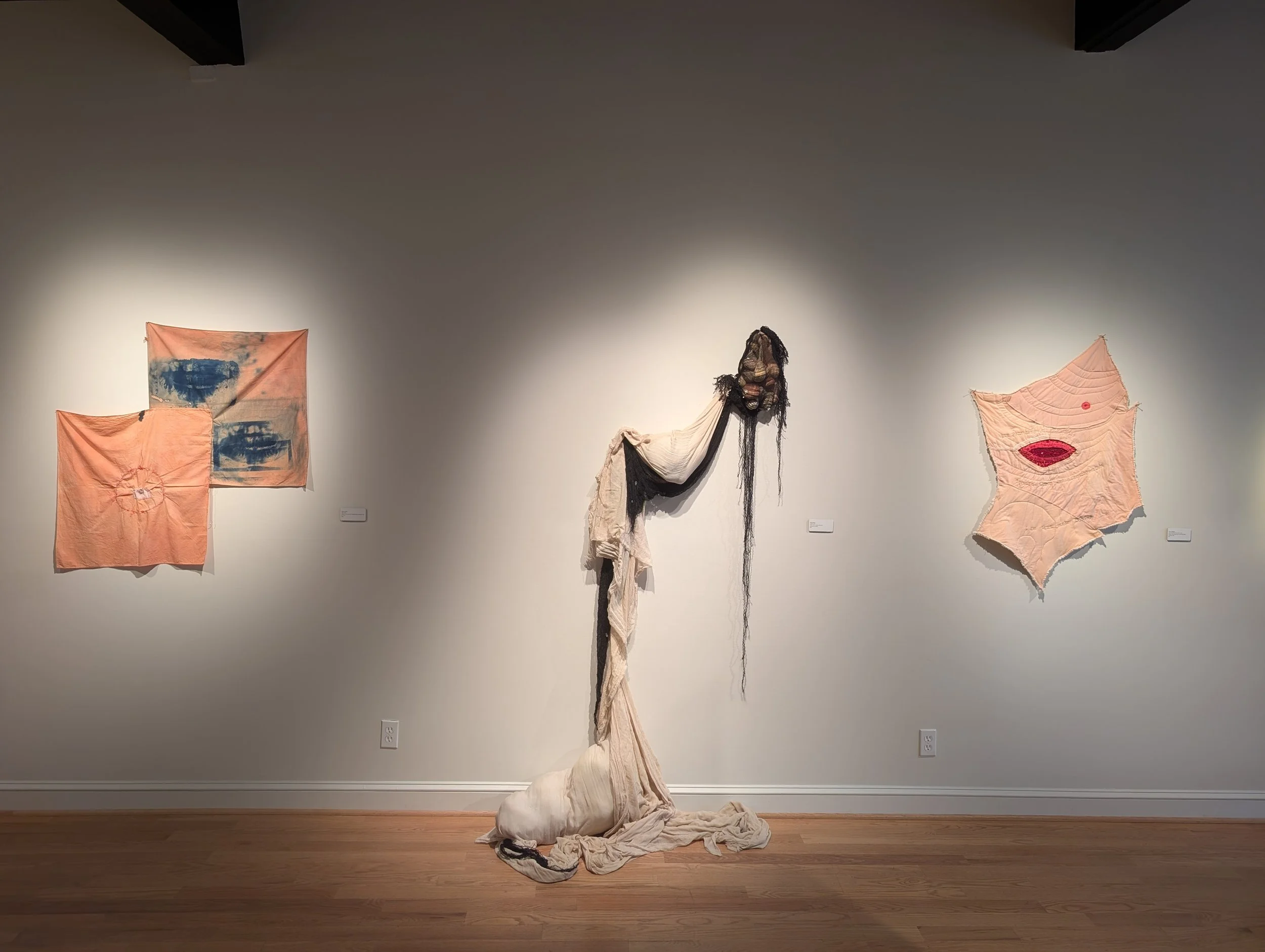 "Relief" by Fatima Janneh (left)
"Untitled" by Milan Warner (middle)
"Trans Christ Side Wound" by Lucas J Rougeux (right)
