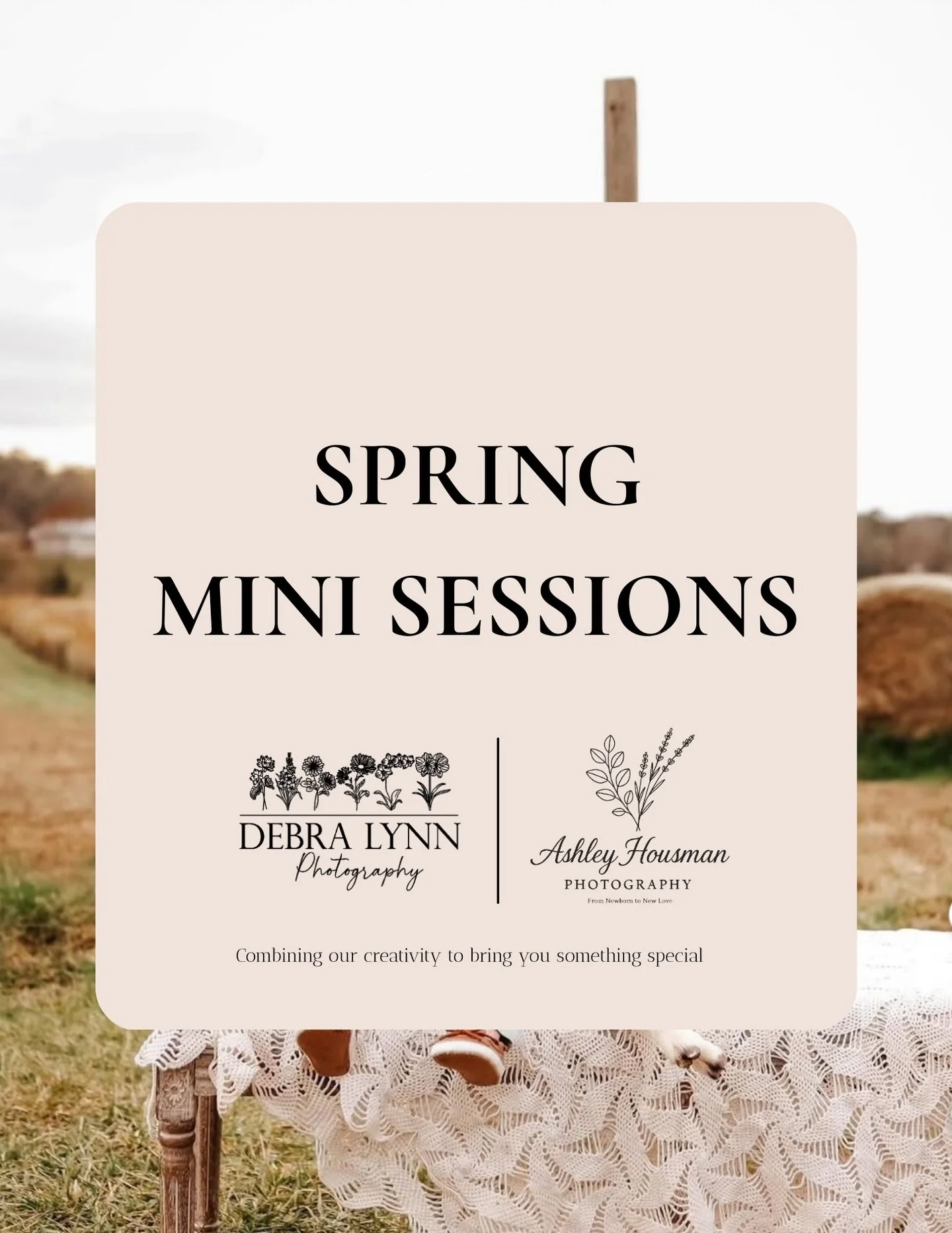 🛻*🌼 *🐐 Spring Mini Photos!!

Super excited to announce I&rsquo;m partnering with @debralynnphoto and @clumsygoosefarm for these Spring Minis! Vintage blue truck, BEAUTIFUL flowers, and the cutest baby goats!!

*Booking link in bio* be sure to book