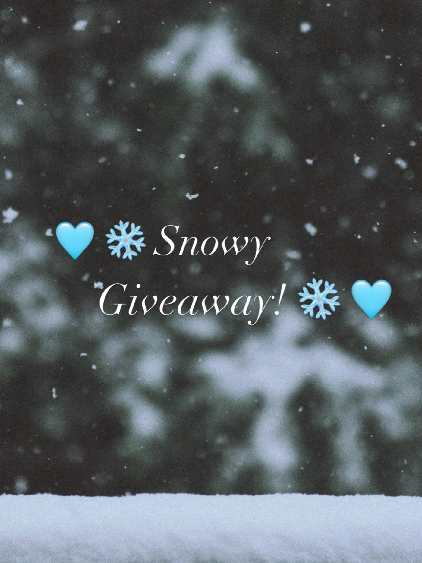 🩵❄️ SNOWY GIVEAWAY! ❄️🩵

Snow is in the forecast! I&rsquo;m giving away one snowy photoshoot&mdash;perfect for couples, families, or a playful solo shoot! 

ENTER BY:
👉 Liking this post
👉 Follow @ashleyhousmanphotography (if you aren&rsquo;t alre