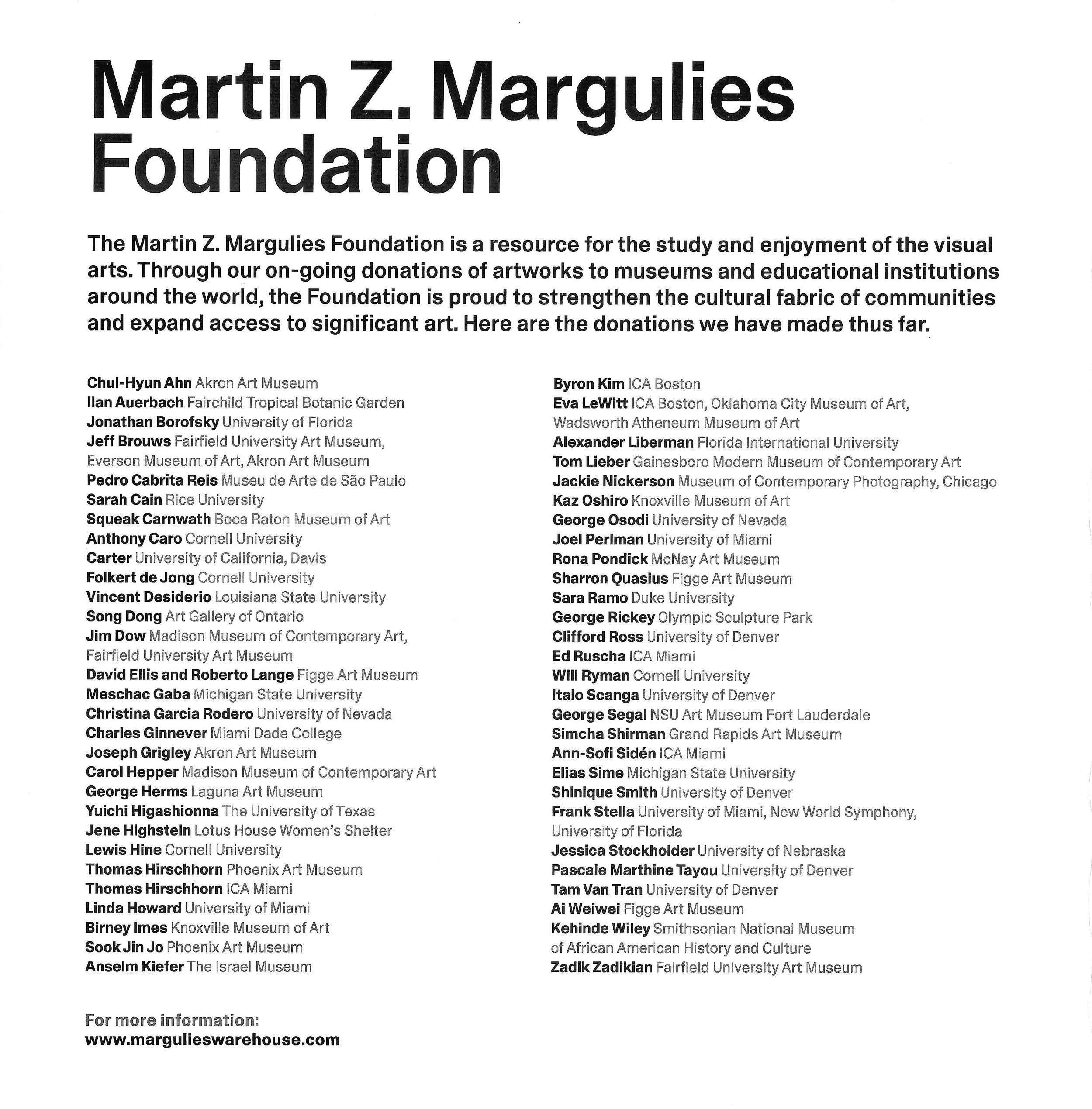 Donor Spotlight: Martin Z. Margulies Foundation