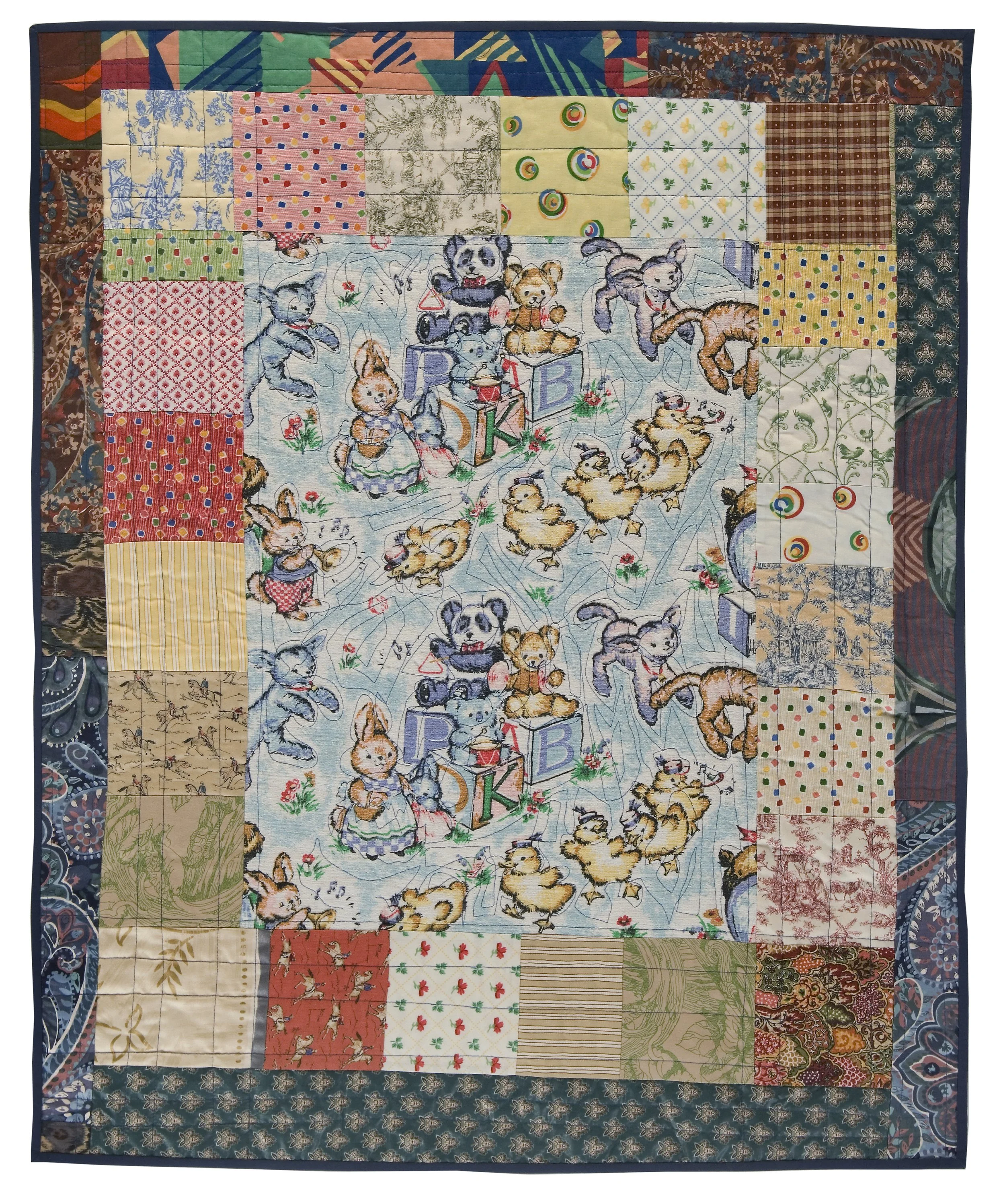 Cot quilt animals