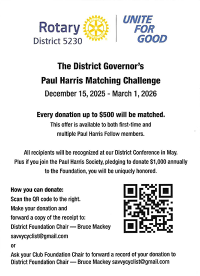 Paul Harris Matching Challenge