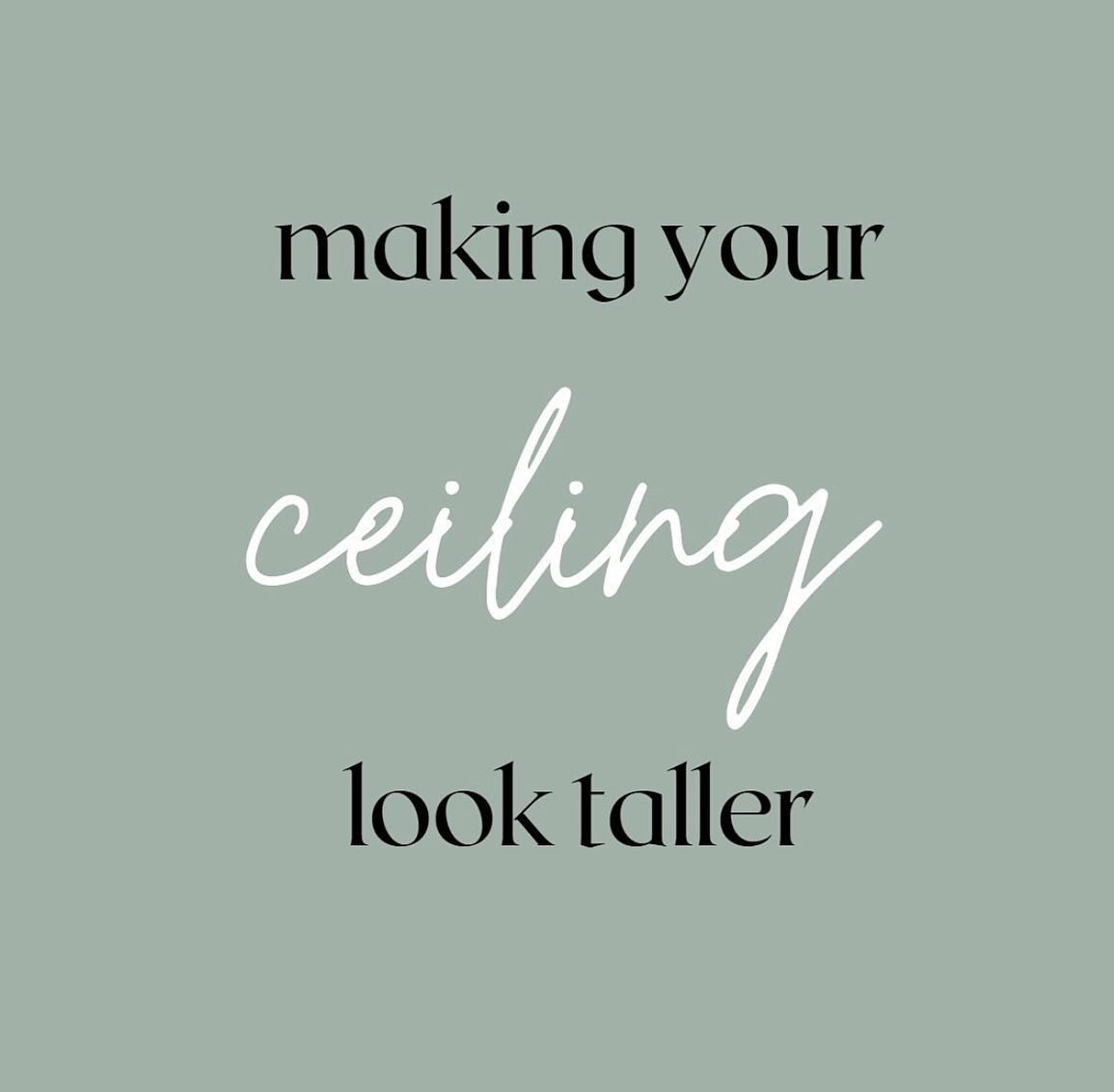 Here are four tips on making your ceilings look taller

▪️Photo number 1
Don&rsquo;t underestimate the power of wall treatments

We love adding wall treatments to bring more dimension into a home, but they can actually make your ceilings feel taller 