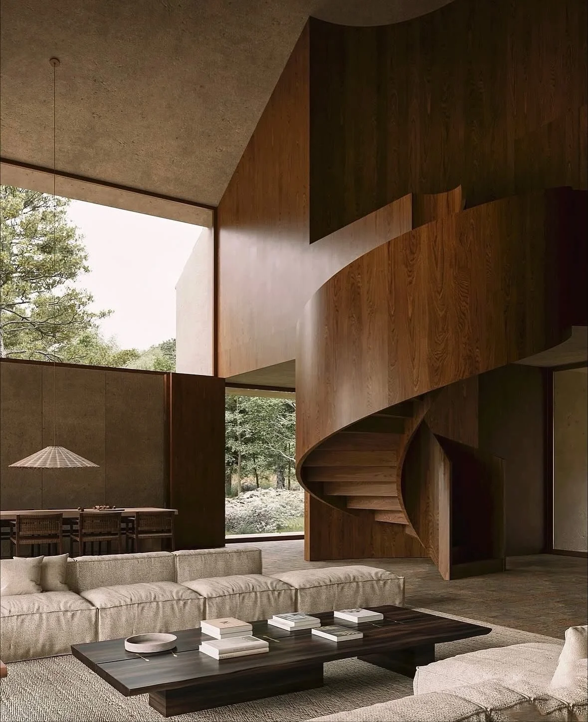 Vaal House, designed by @bheiarchitects, located in Ger&ecirc;s, #Portugal, balances strength and softness, with a simple gabled form that opens fully to the landscape. Inside, high ceilings, natural stone floors, and wooden finishes create a serene,