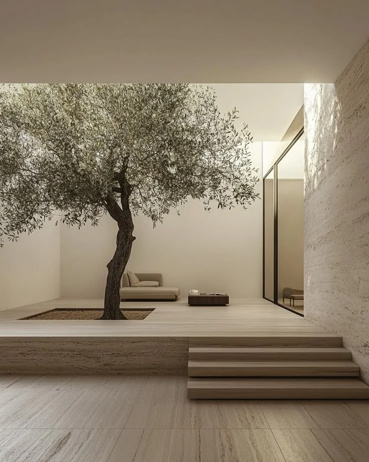Bringing nature inside is the new quiet luxury

There&rsquo;s something magical about designing a space around a living tree &mdash; not as d&eacute;cor, but as architecture.
A single olive tree or sculptural trunk becomes the anchor of the home&hell