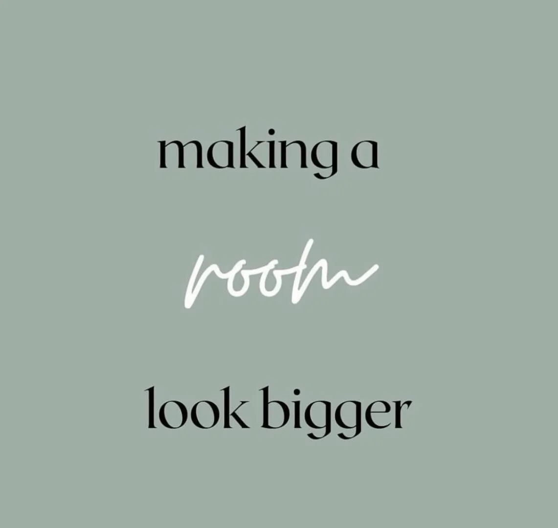 Here are five ways to make a room look bigger: 

ONE: INCORPORATE REFLECTIVE SURFACES &ndash; Image 1 

We doubt we&rsquo;re the first ones to tell you that mirrors can make your room look bigger, but it&rsquo;s true! 

Natural light creates the illu