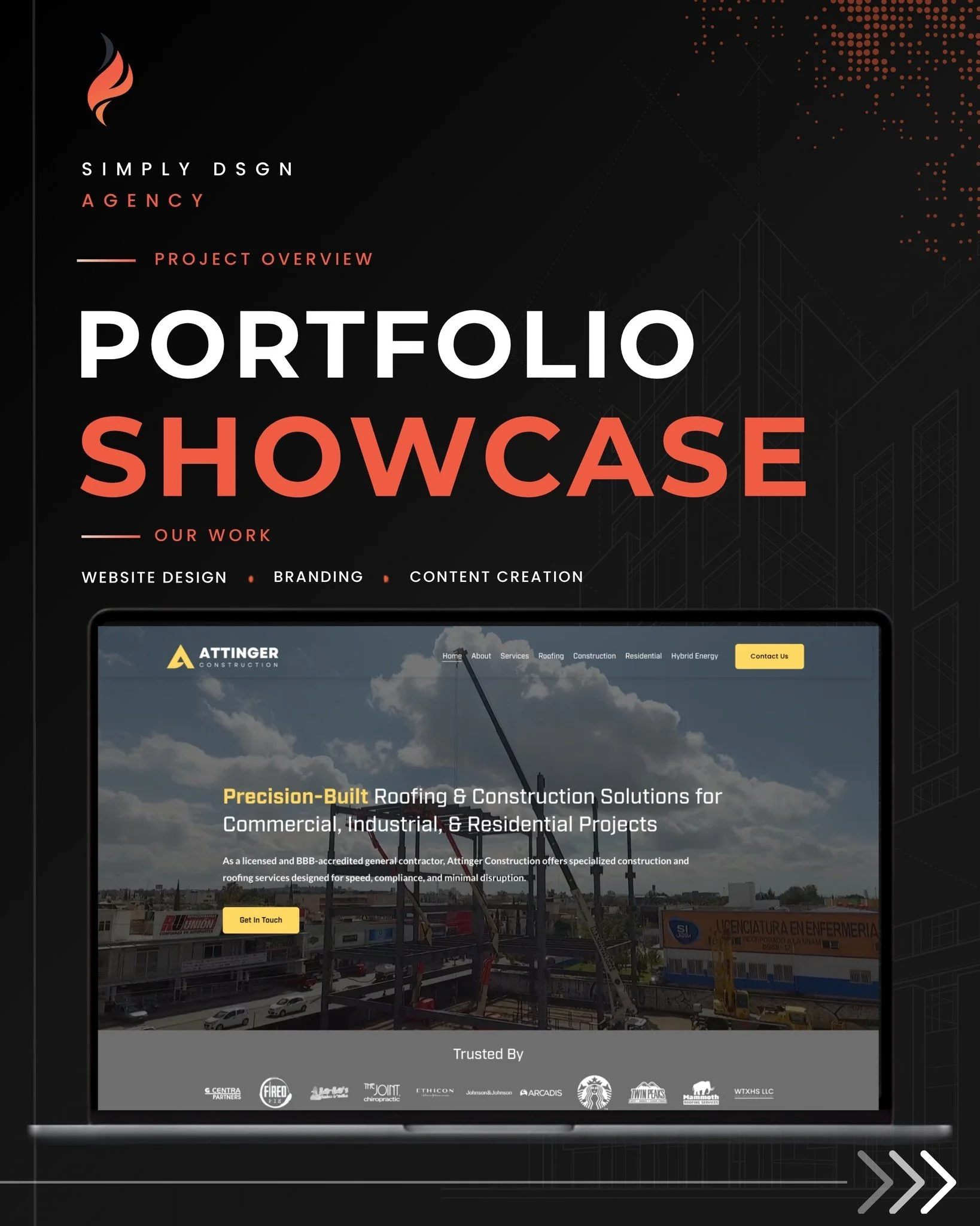 A strong digital presence should do more than look good &mdash; it should communicate trust, position the brand clearly, and make it easier for the right customers to take action.

For Attinger Construction, we developed a complete visual and digital