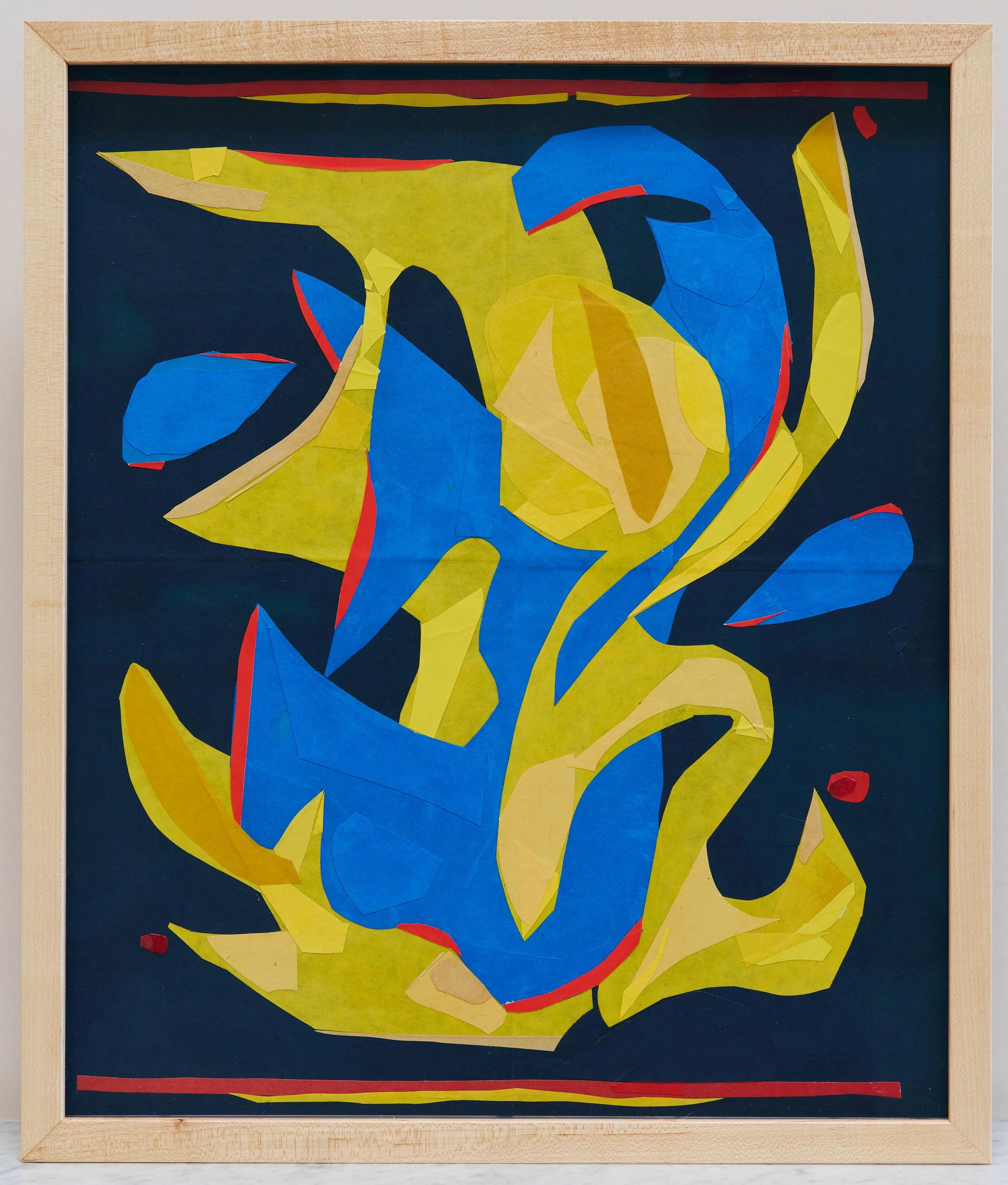 “Untitled” (motion 2), 2024
Color-Aid, construction paper 18” x 21 1⁄2” on wood panel