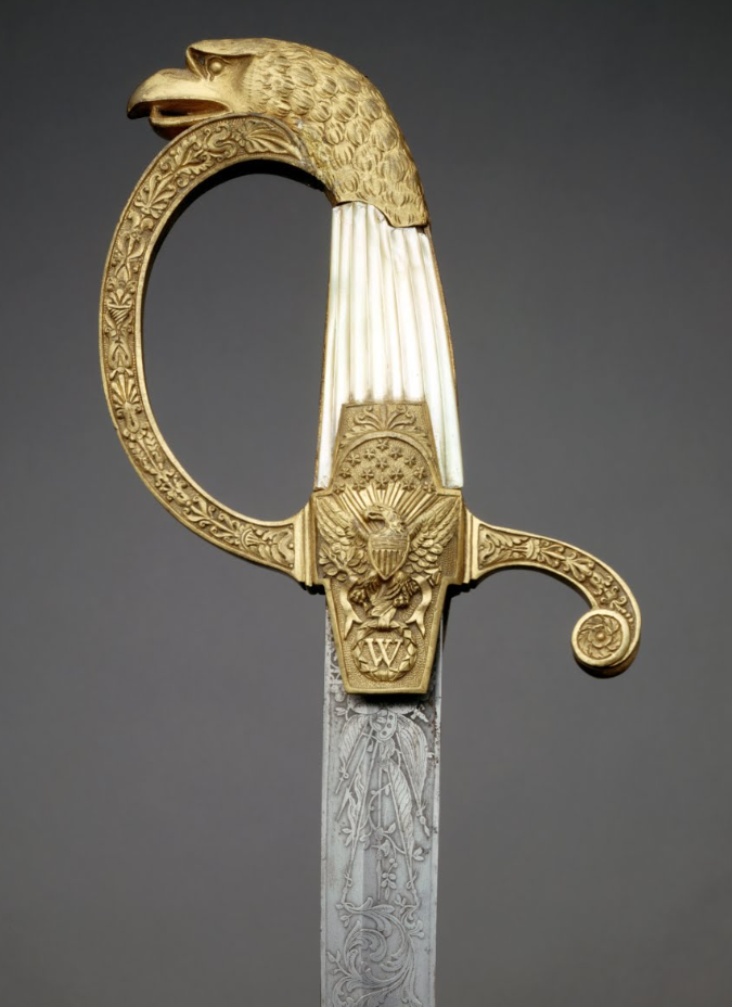 Le sabre d'honneur de George Washington fabriqué en 1796 à Klingenthal.
