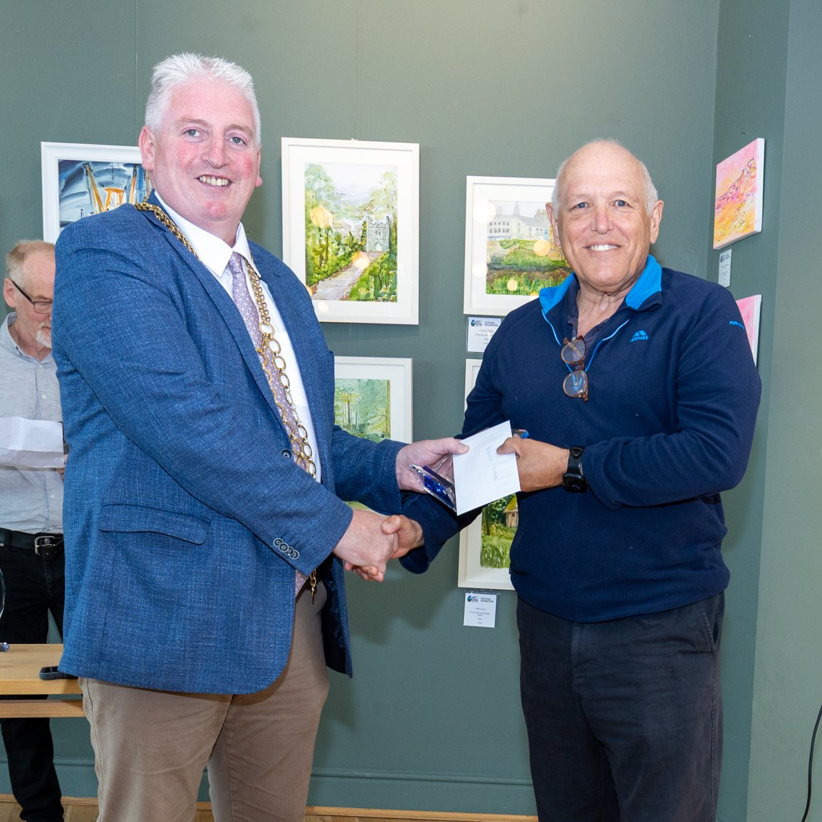 Mayor of Wexford Cllr. Gerry Laffan presenting Bronze Award to Steve Browning.