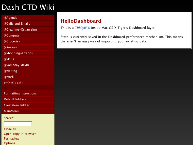 GTD TiddlyWiki