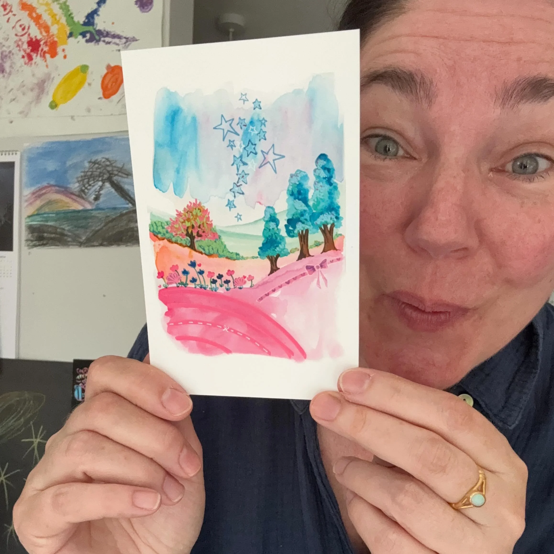 Me&hellip; going oooh look at this beauty! !❤️. This is the fine art print sent to my print club subscribers in May. My theme was all about &lsquo;living in the moment&rsquo;. Trying to slow down and see all the beauty that surrounds us. Link in my b