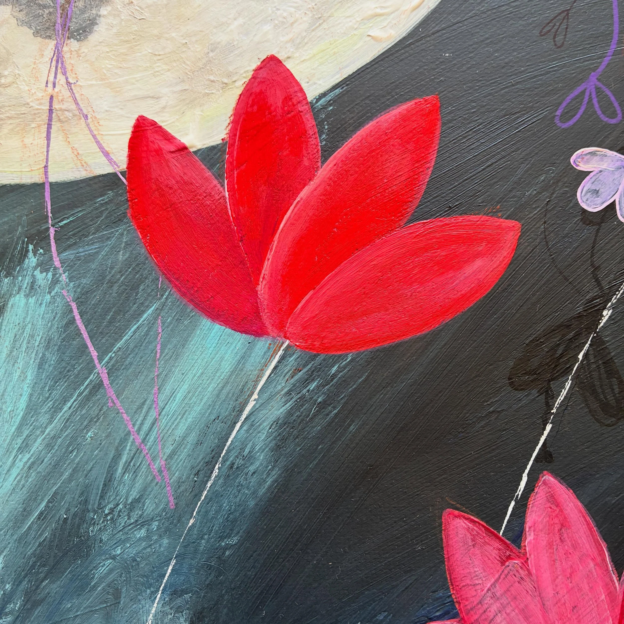 First red flower starting to appear! Just look how BEAUTIFUL the colour is!! ❤️😍⭐️

This painting is my way of storytelling &lsquo;love&rsquo; from a movie. There will eventually be a subtle clue which may reveal which movie it is. I wonder if anyon