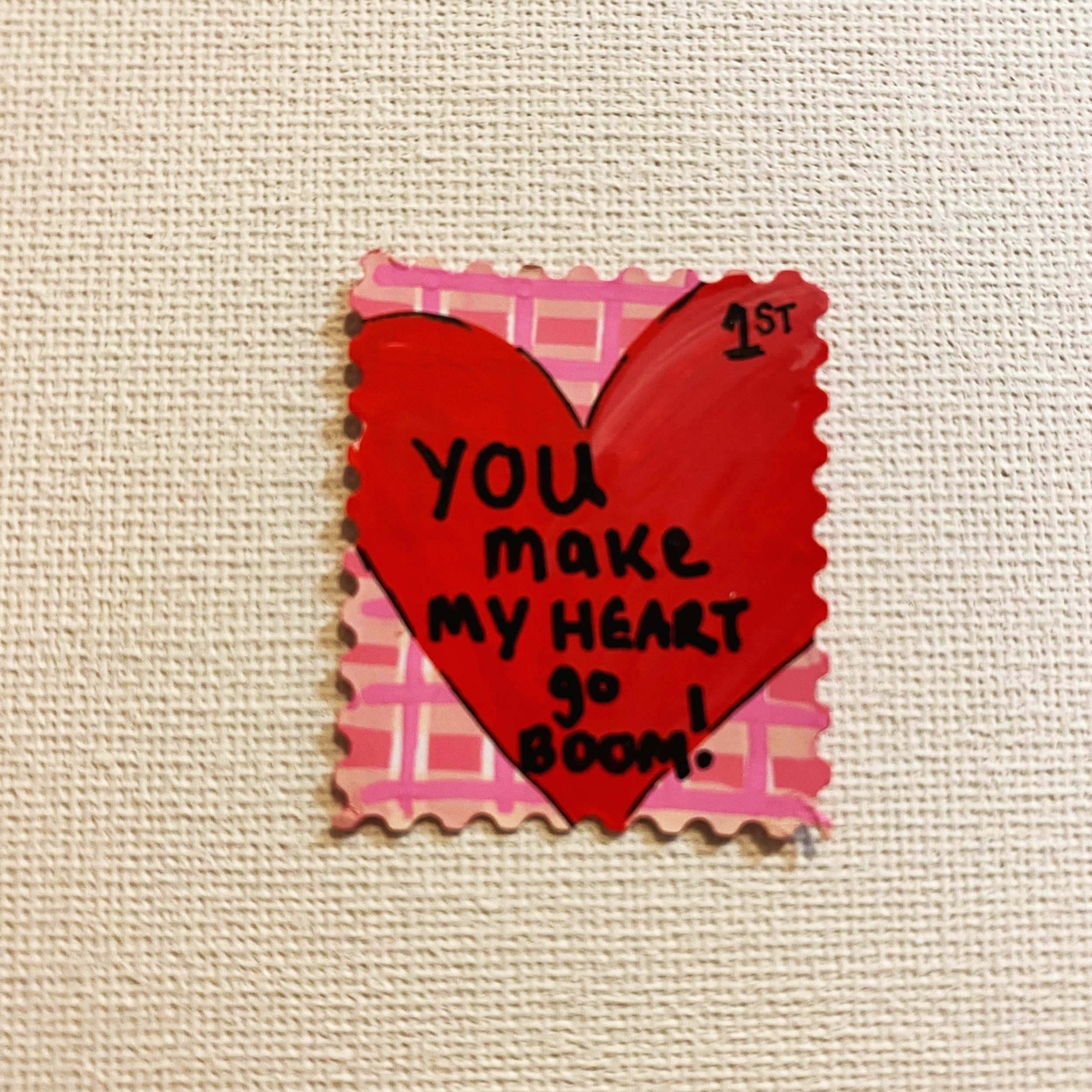 Stamped with Love - Red Heart Boom - Design 14