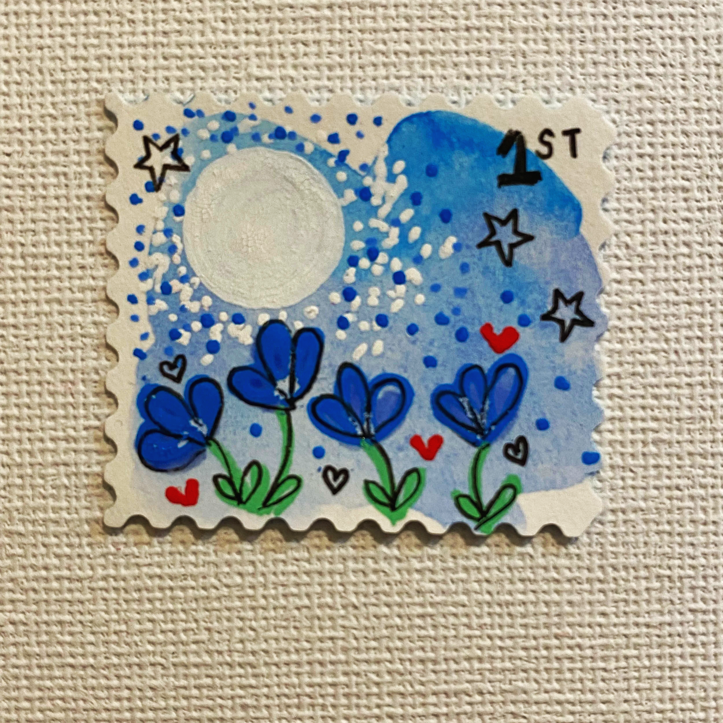 Stamped with Love -Blue Moon - Design 12