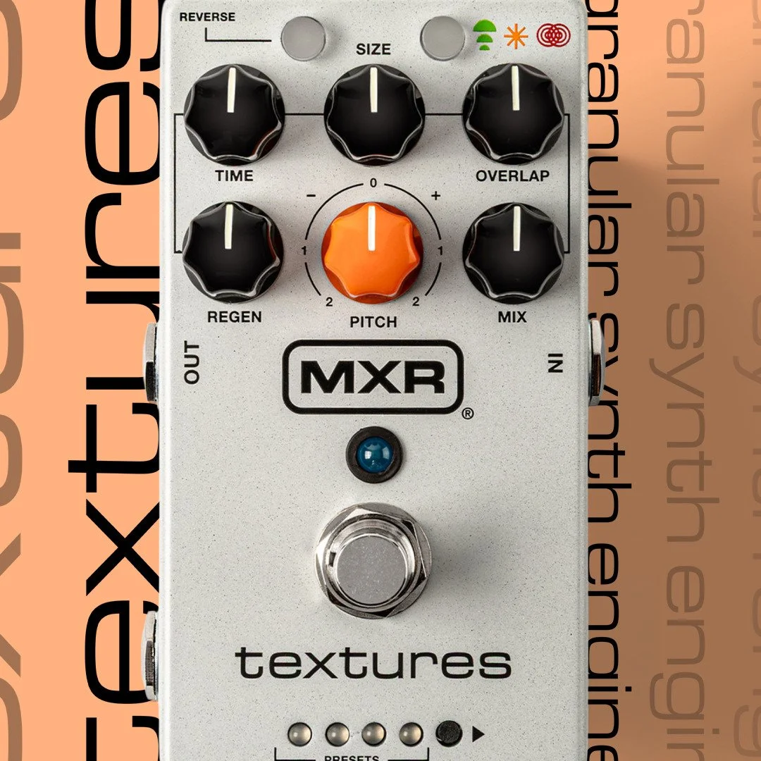 Die MXR&reg; Textures&trade; Granular Synth Engine ist da.

Lerne das Pedal kennen, das deine Gitarre in ein echtes Sounddesign-Labor verwandelt. Das MXR Textures nimmt dein Spiel auf und verwandelt es in schimmernde Klangfl&auml;chen, glitchige Rhyt