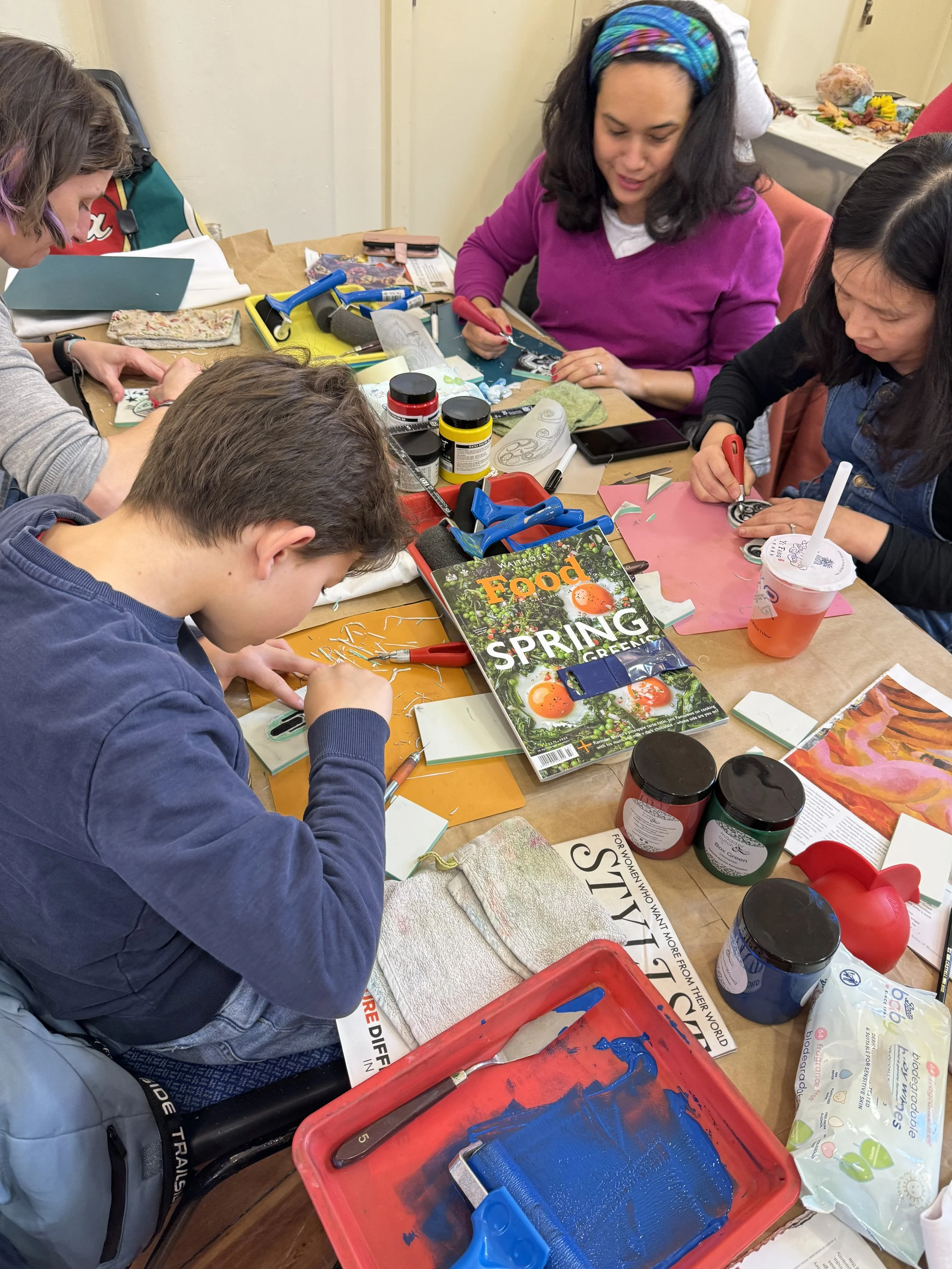 Lino printmaking workshop