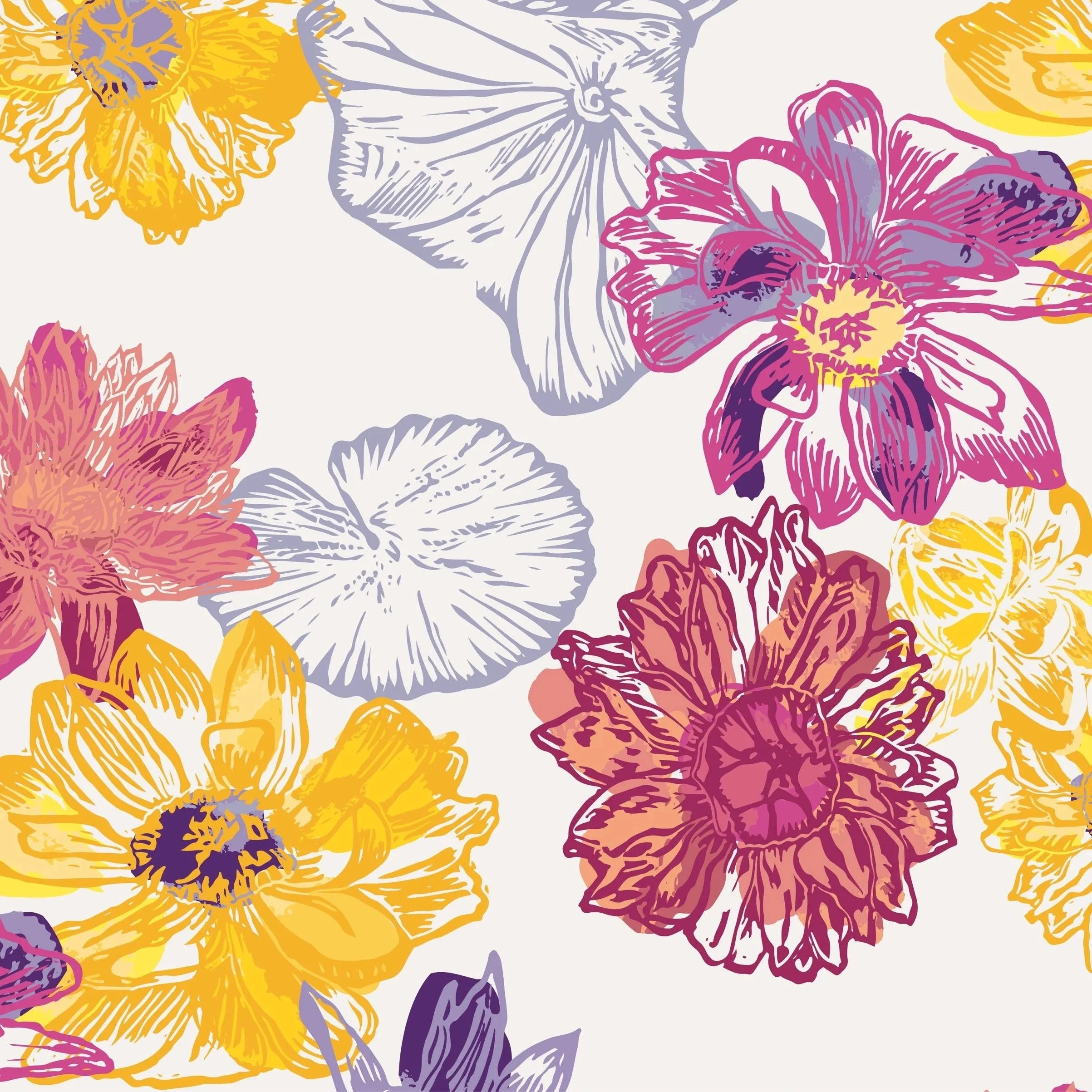 Vibrant water lilies