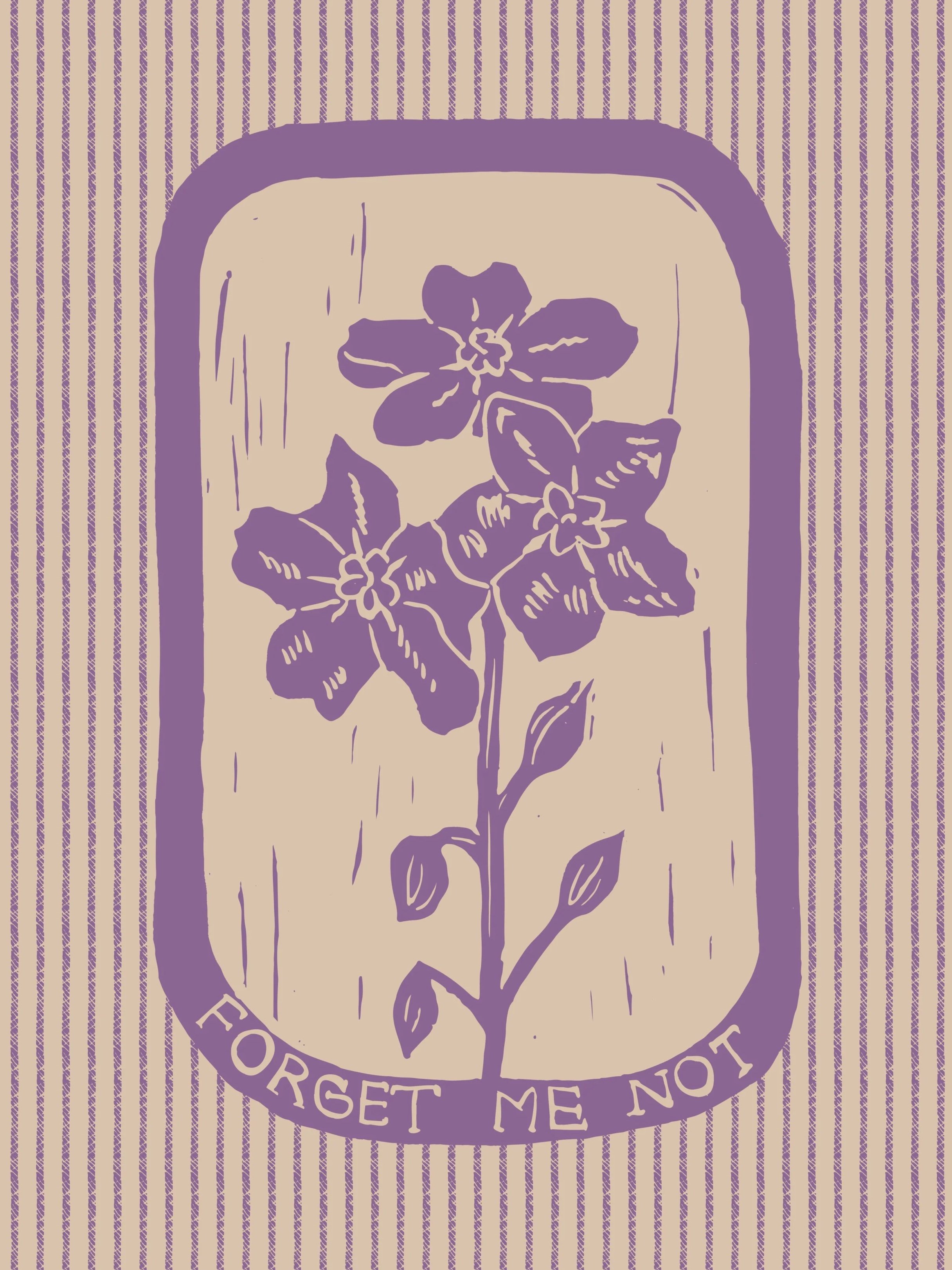 Placement print- Forget me not