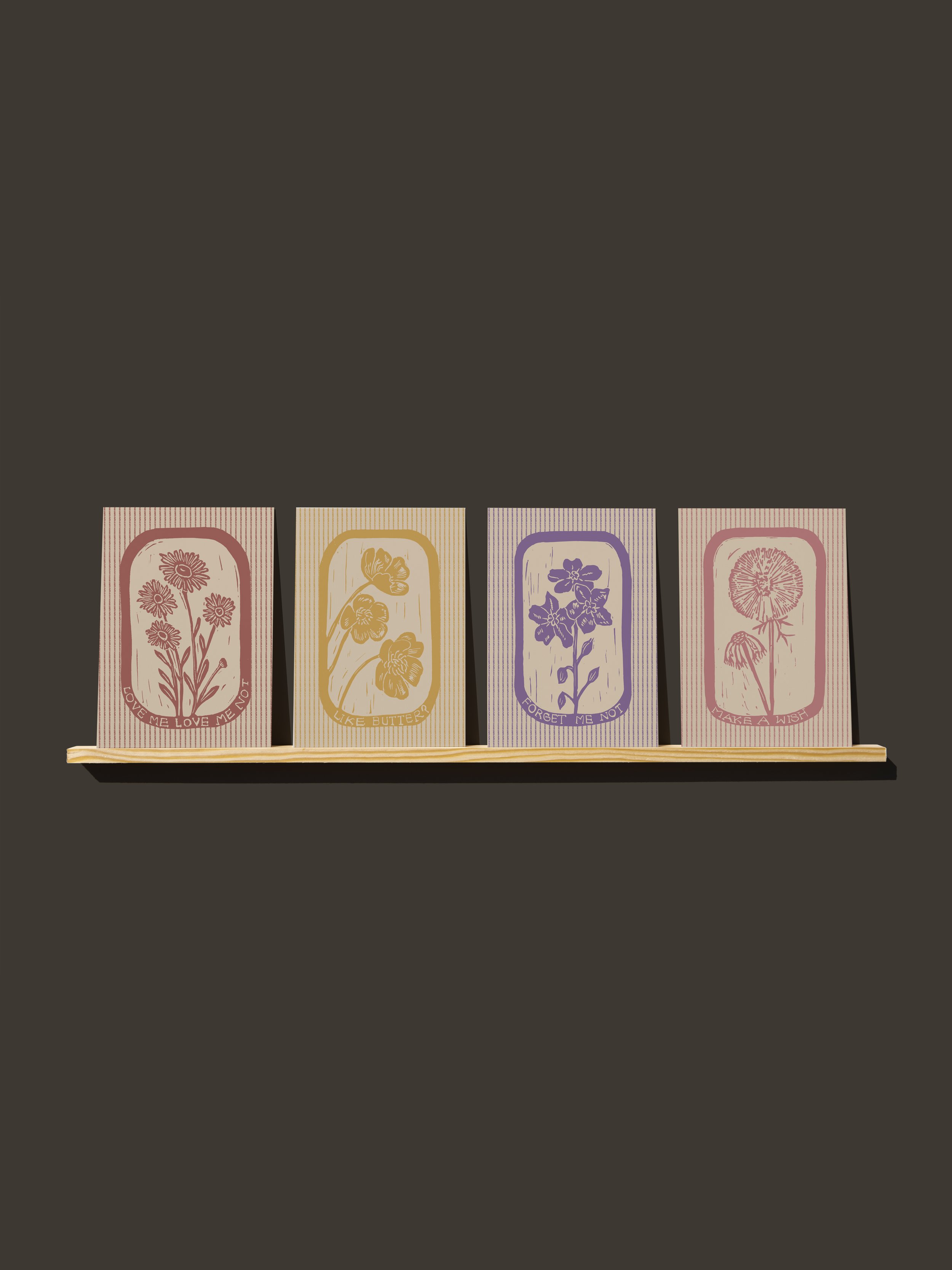 set of 4 postcards brown.jpg