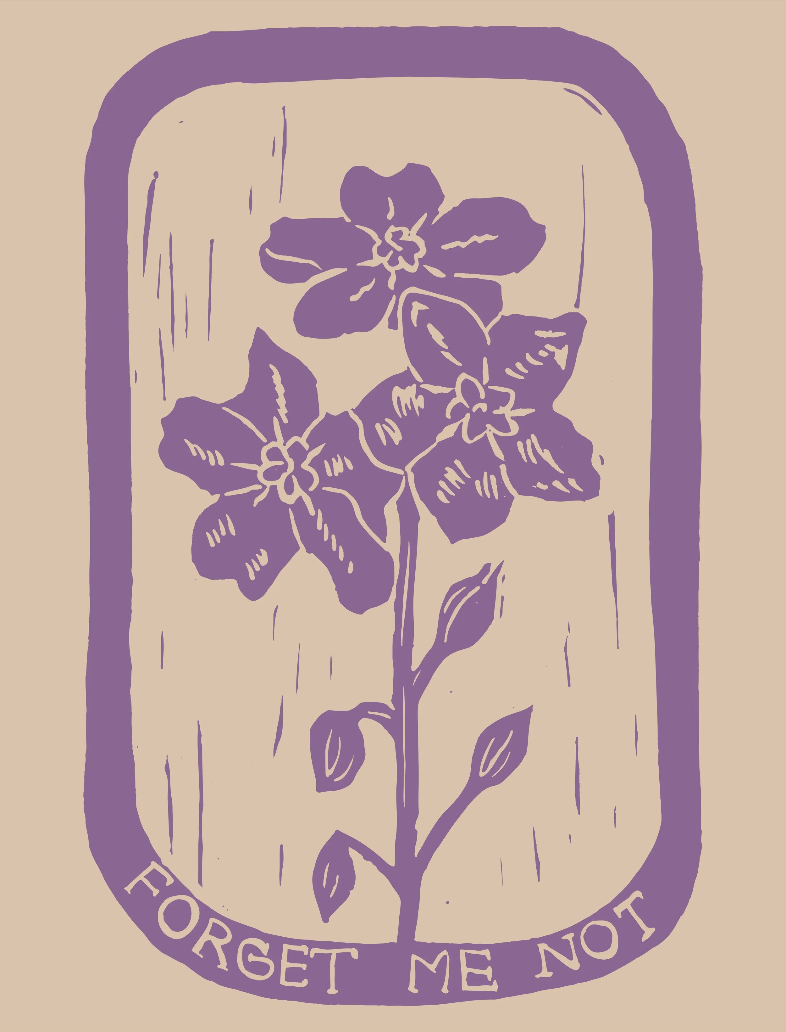 Placement print- Forget me not