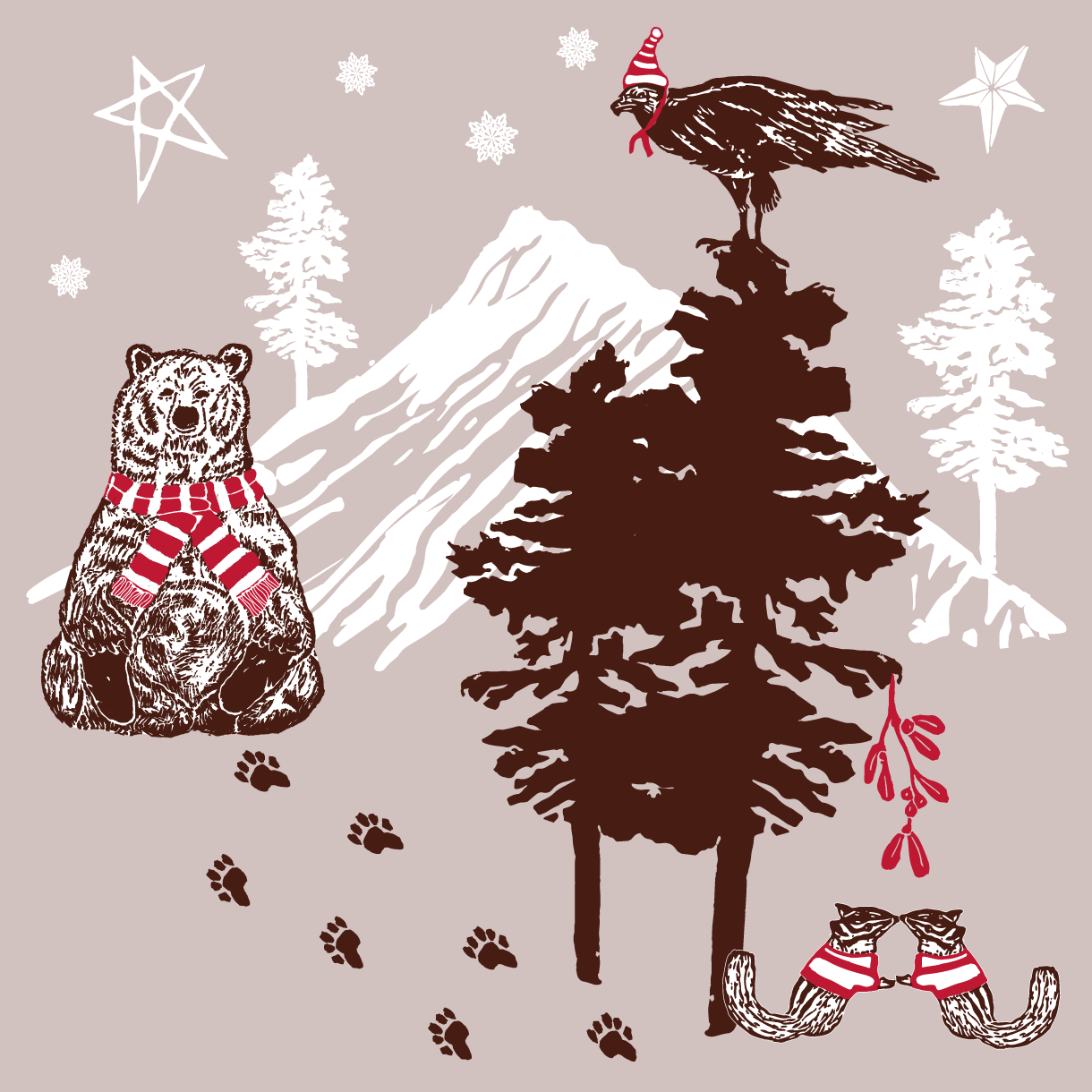 Wilbur & friends placement print