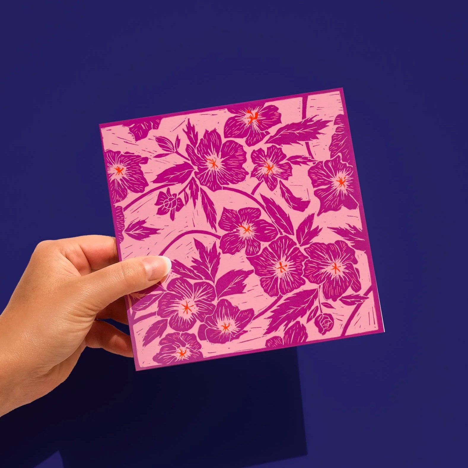 Hellebore flowers greeting card
