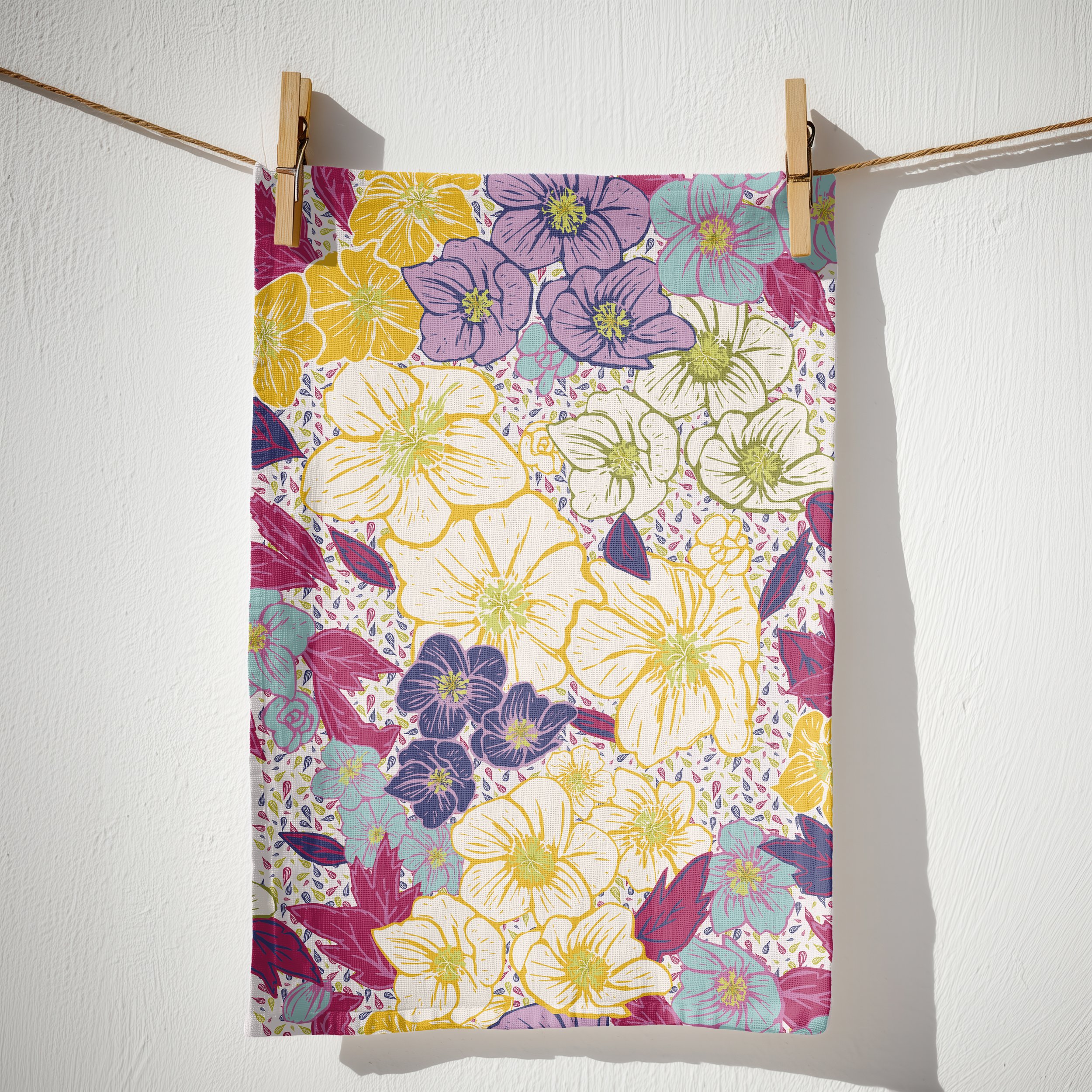 serene hellebore tea towel.jpg