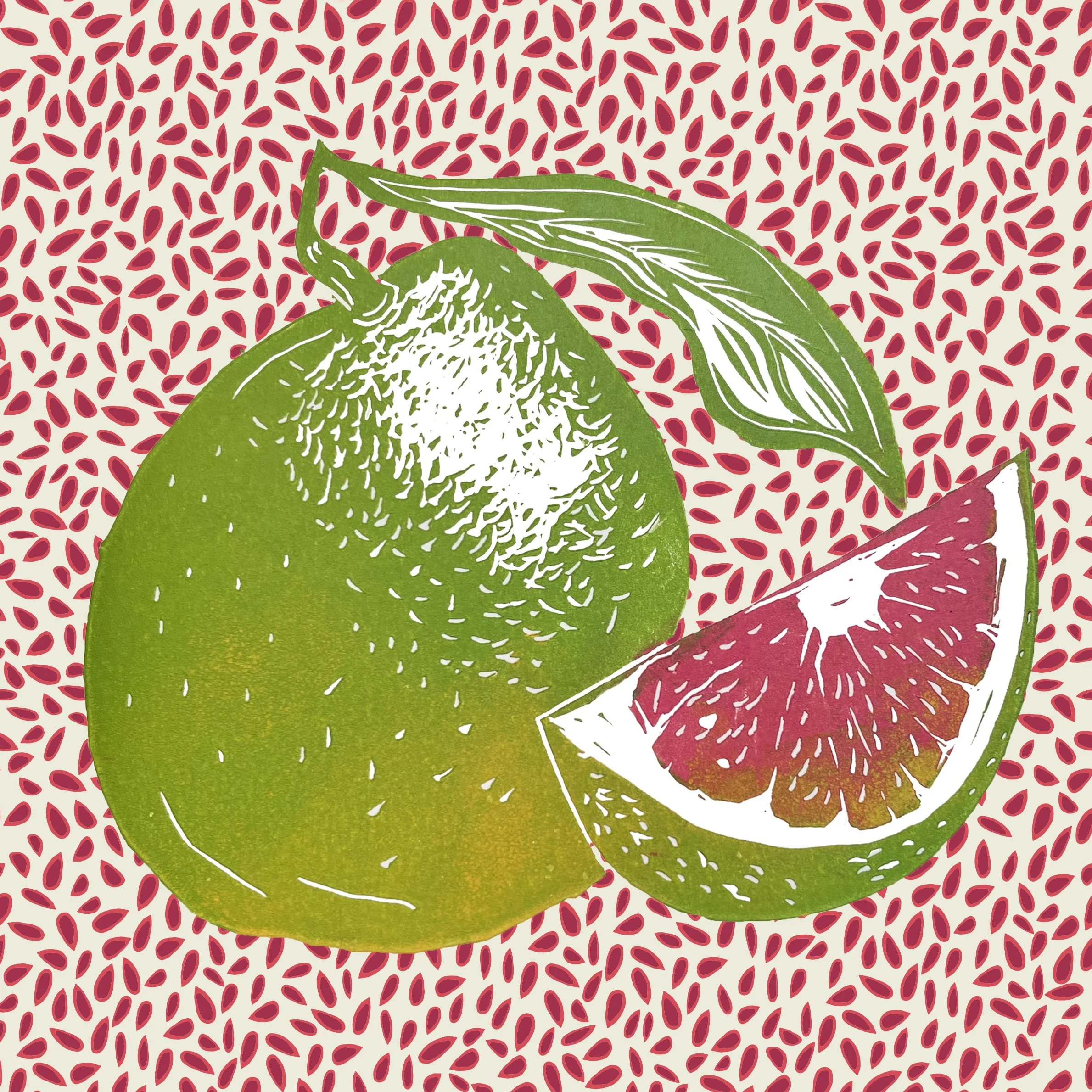 Pomelo placement print