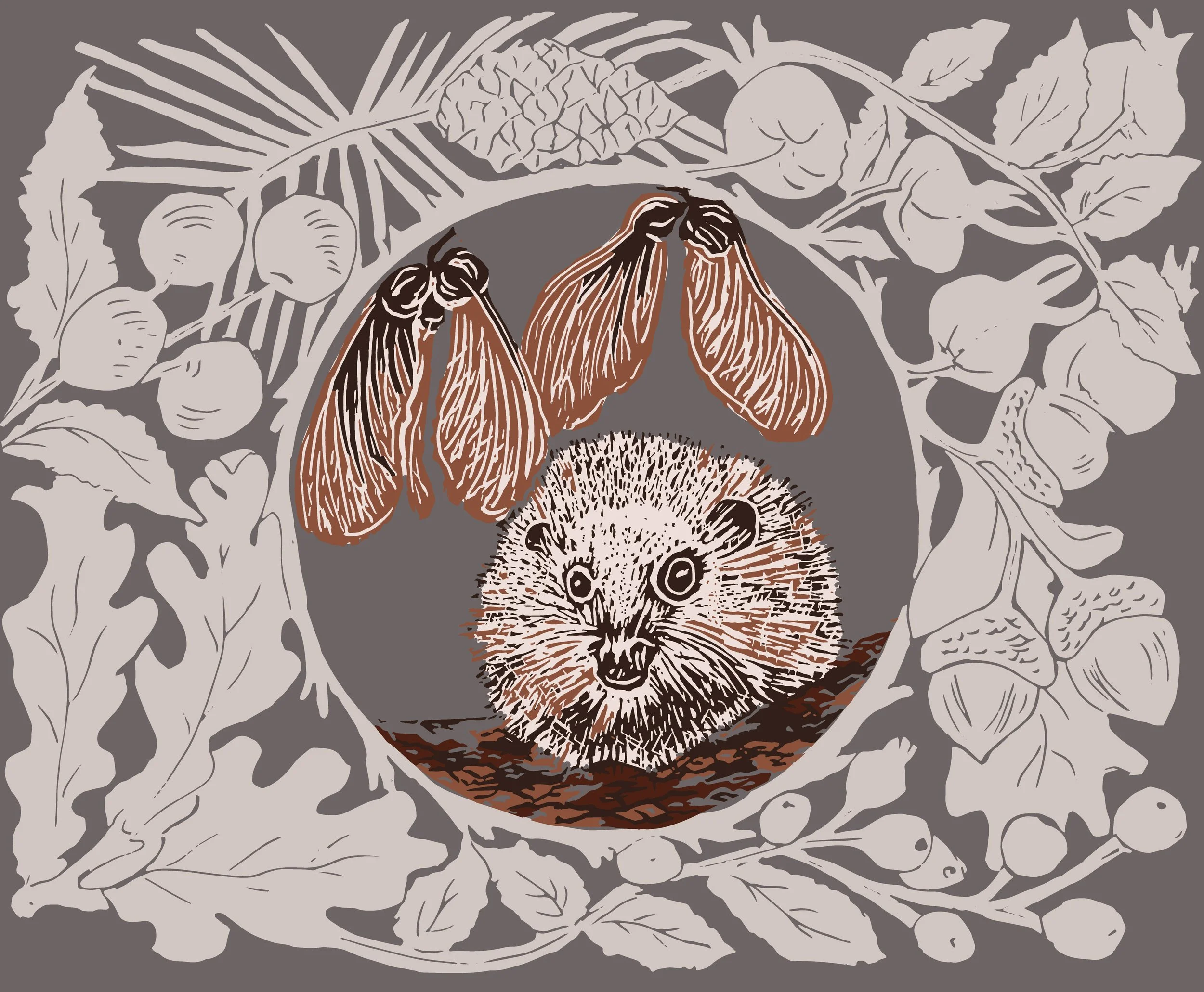 Hedgehog placement print