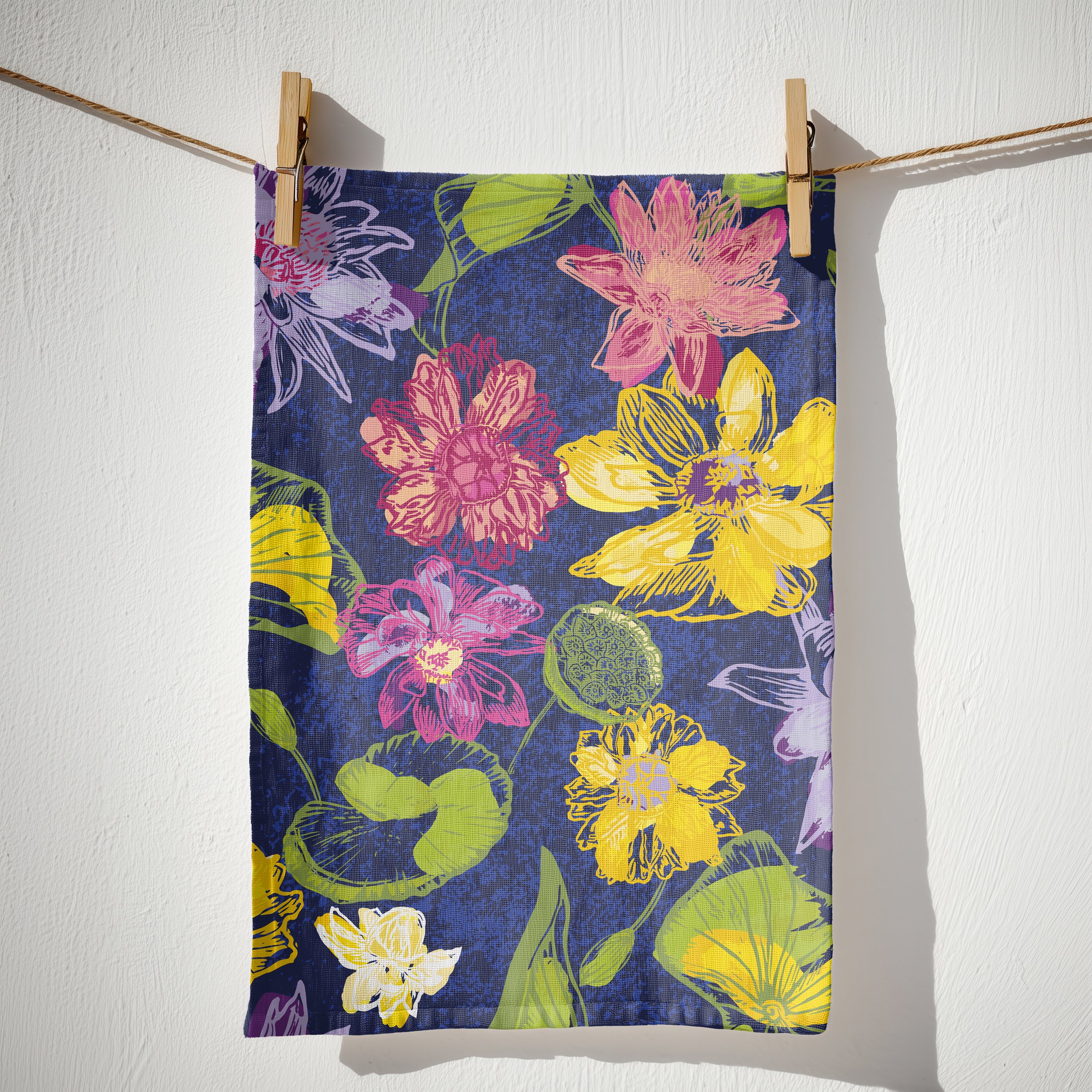 water llies tea towel.jpg