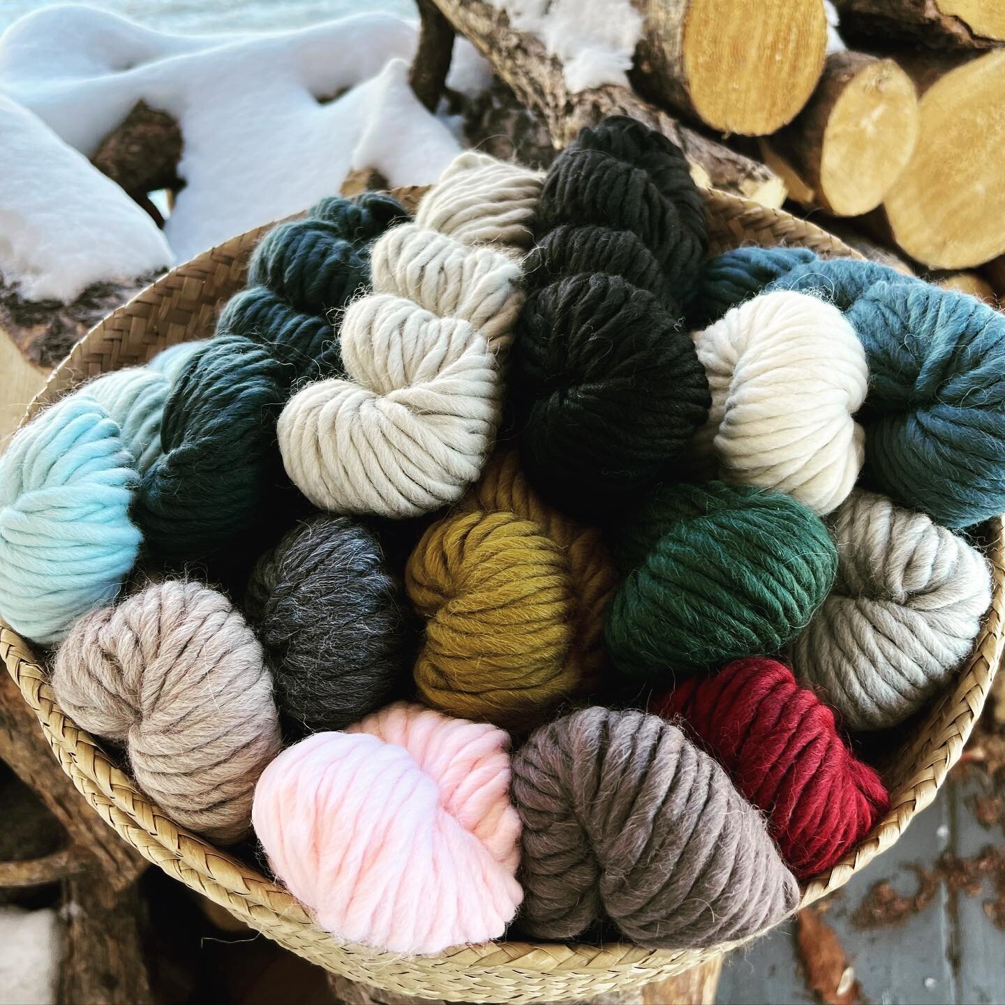 Some new @blueskyfibers Bulky yarn 🧶. The colors are gorgeous and makes some fast holiday gifts 🎁 🎄